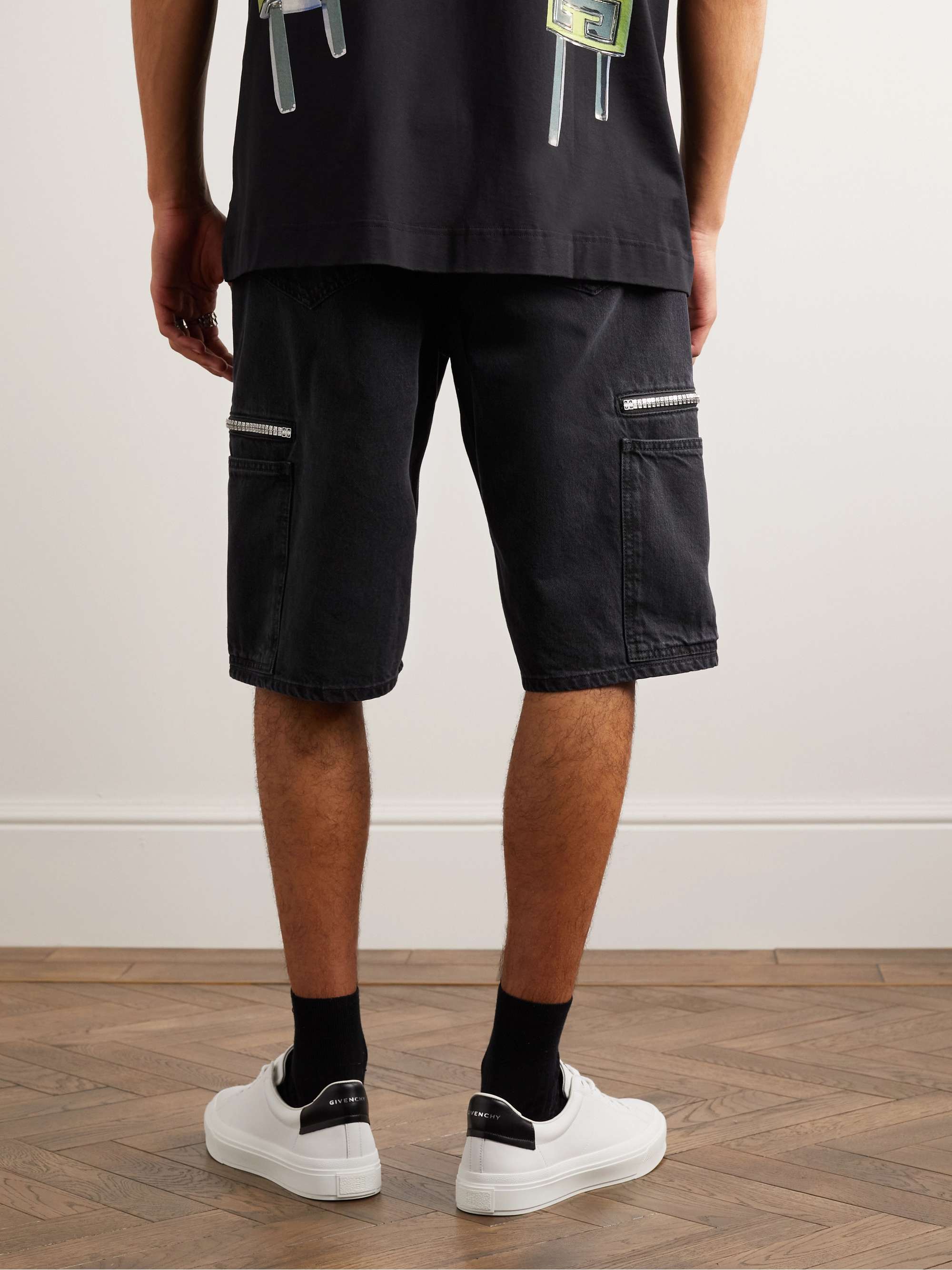 GIVENCHY Straight-Leg Denim Cargo Shorts for Men | MR PORTER