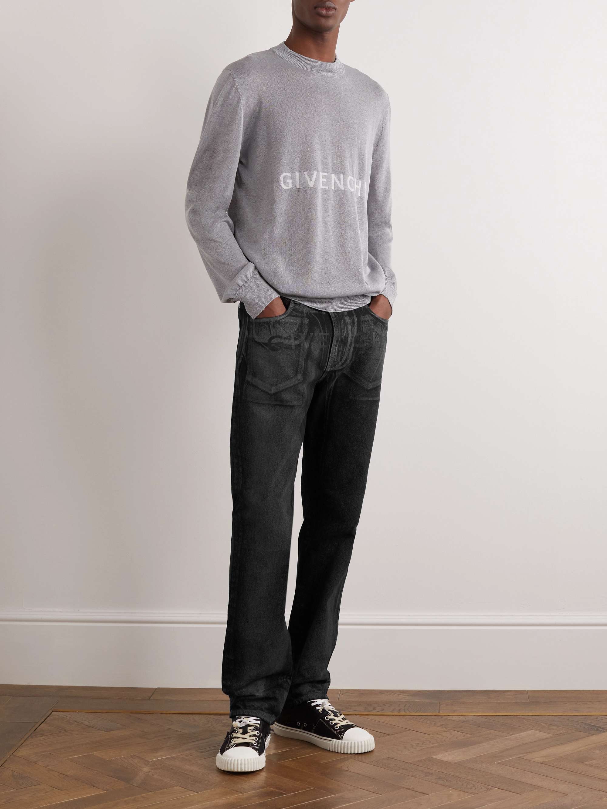 GIVENCHY Straight-Leg Printed Jeans for Men | MR PORTER