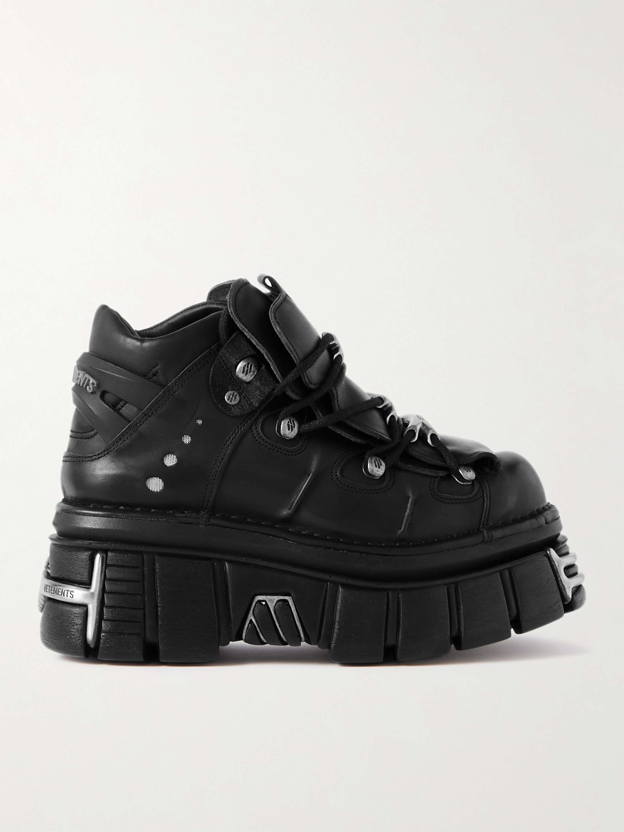 VETEMENTS + New Rock Embellished Platform Sneakers | MR PORTER