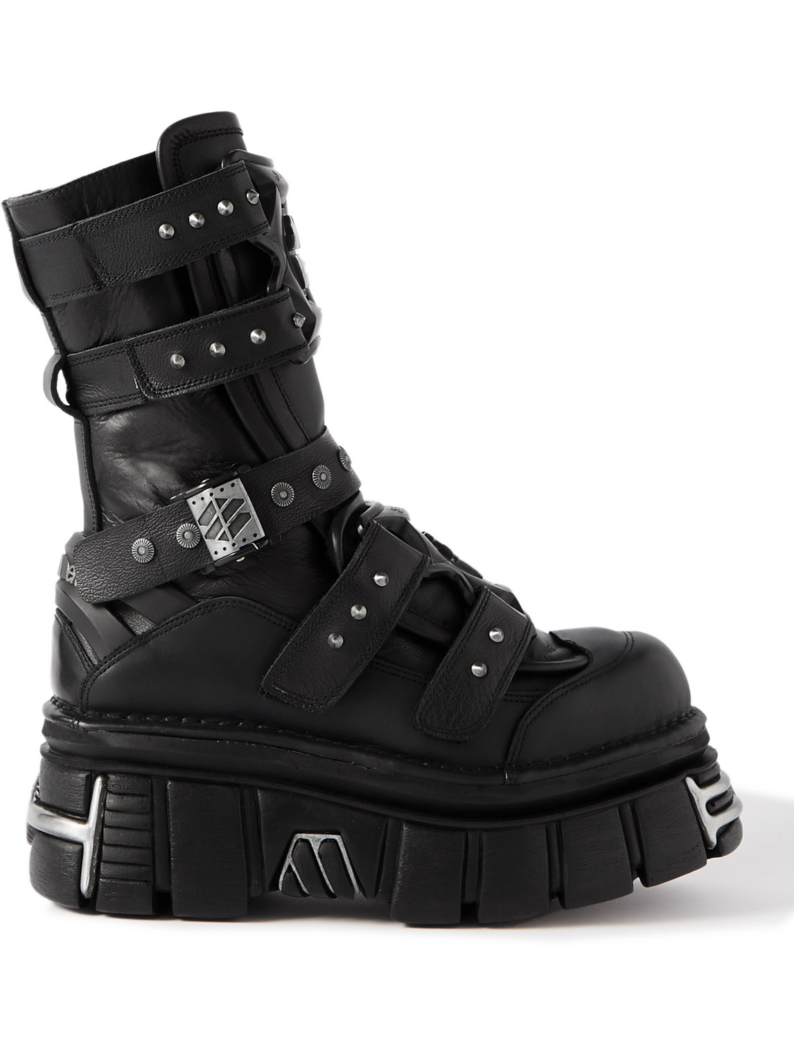 VETEMENTS - New Rock Gamer Embellished Platform Boots - Men - Black - EU 45  da Uomo di VETEMENTS