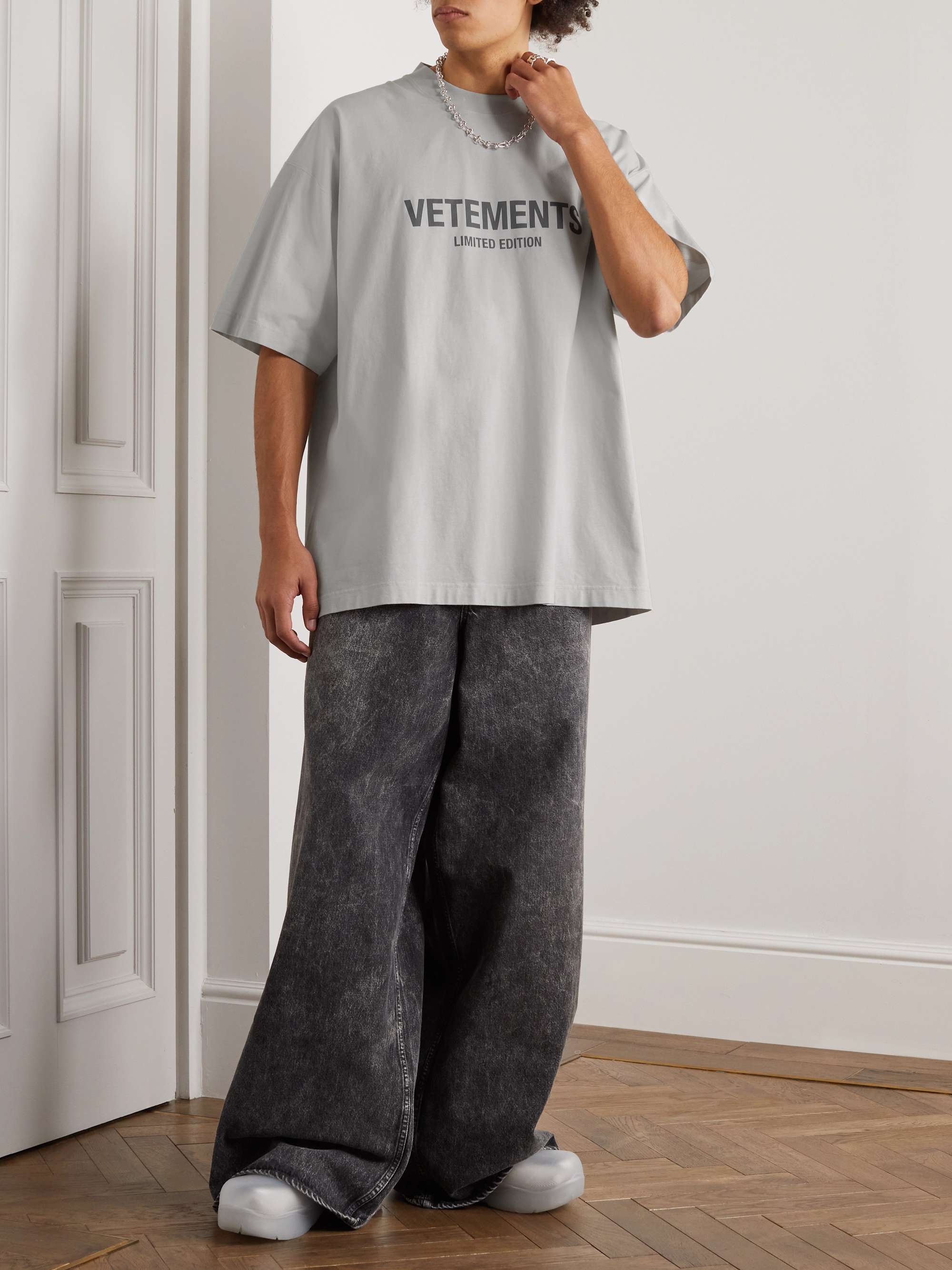 VETEMENTS Logo-Print Cotton-Jersey T-Shirt for Men | MR PORTER