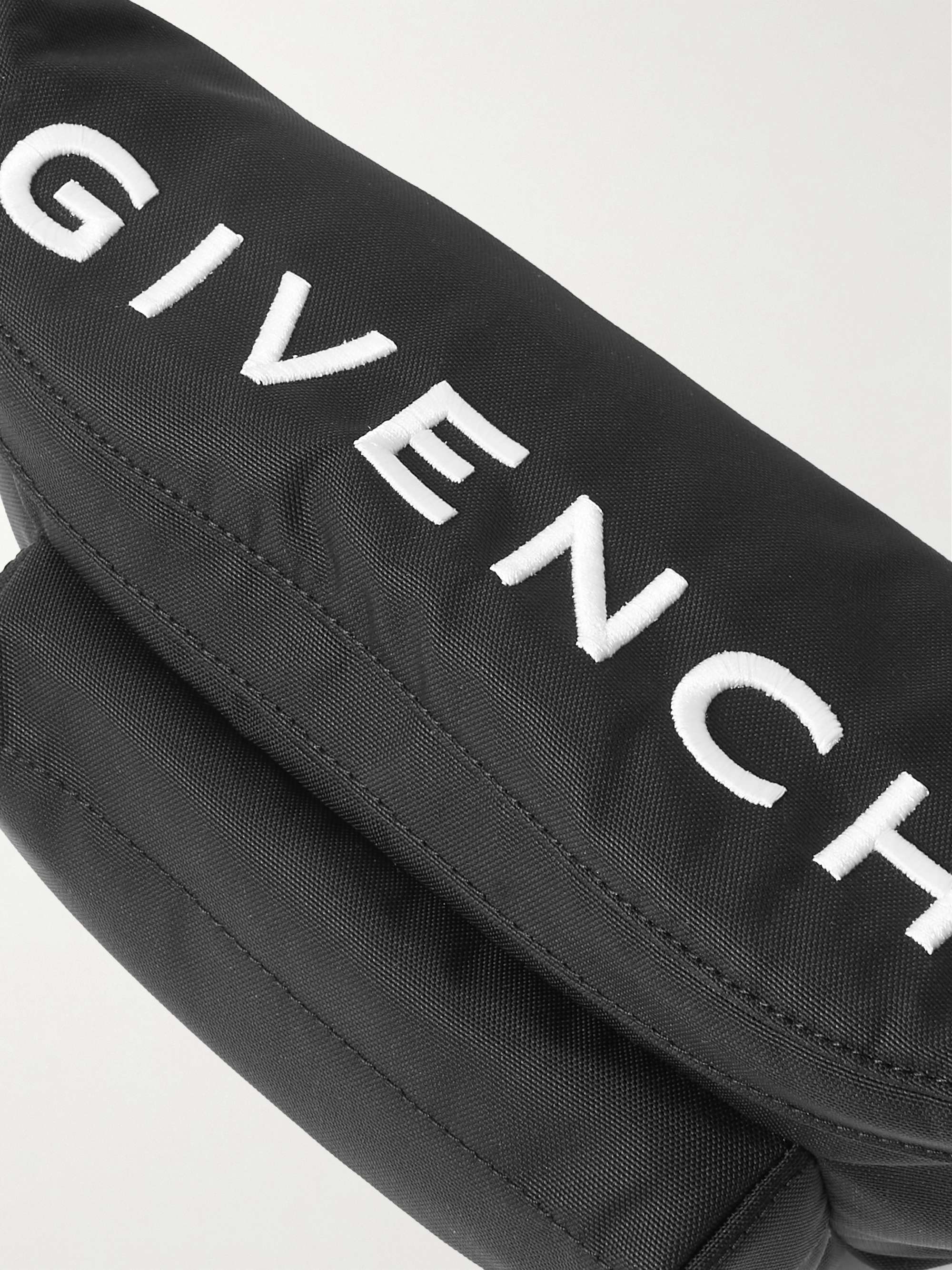 GIVENCHY Essential U Logo-Embroidered Canvas Belt Bag for Men | MR PORTER