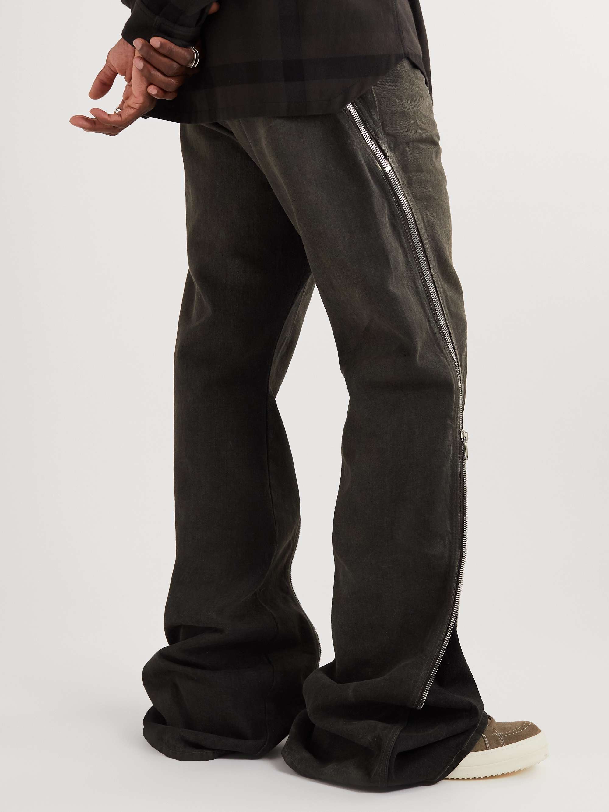 RICK OWENS Bolan Zip-Detailed Flared Jeans | MR PORTER