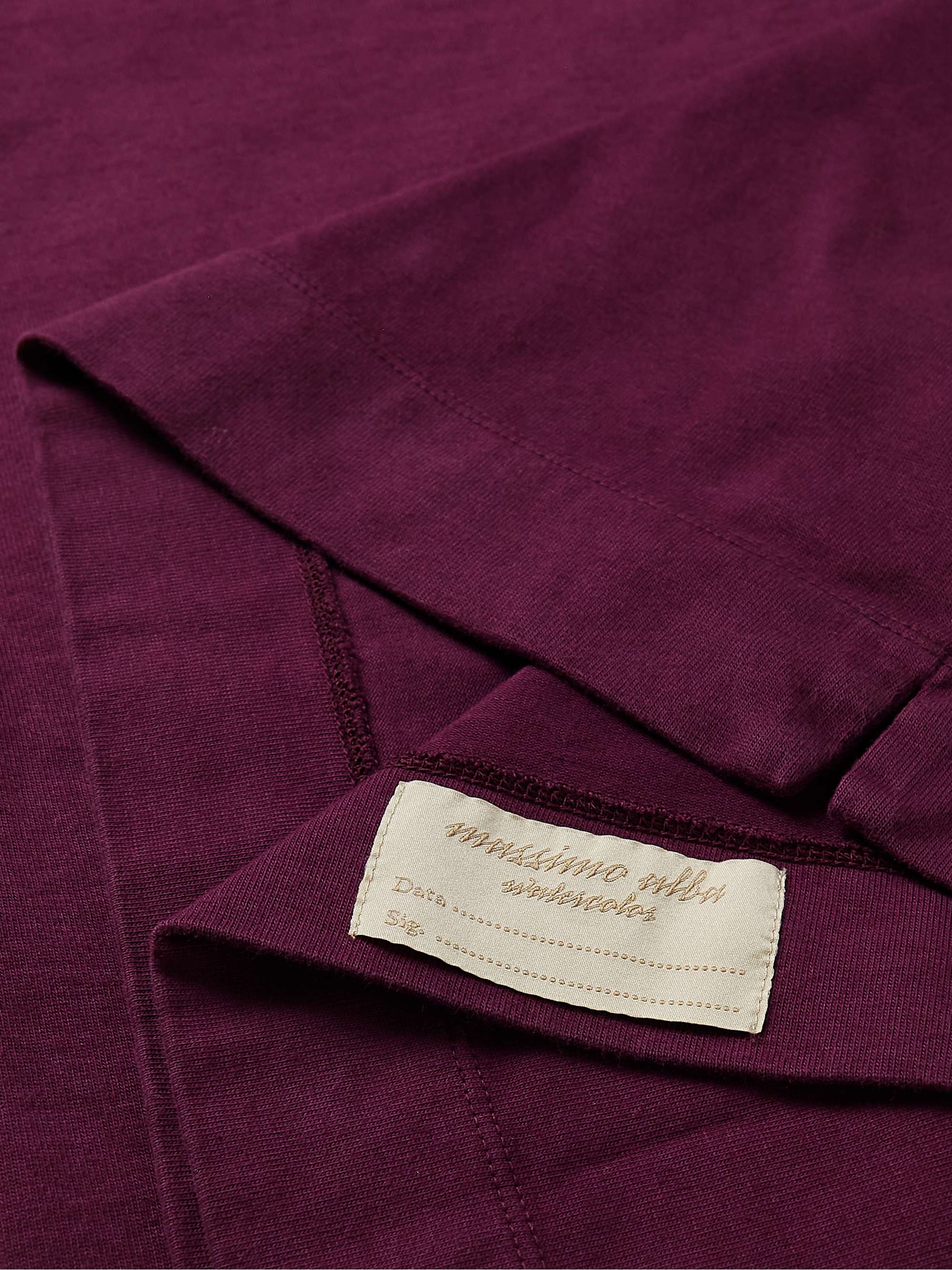 Burgundy Watercolour Cotton-Jersey T-Shirt | MASSIMO ALBA | MR PORTER