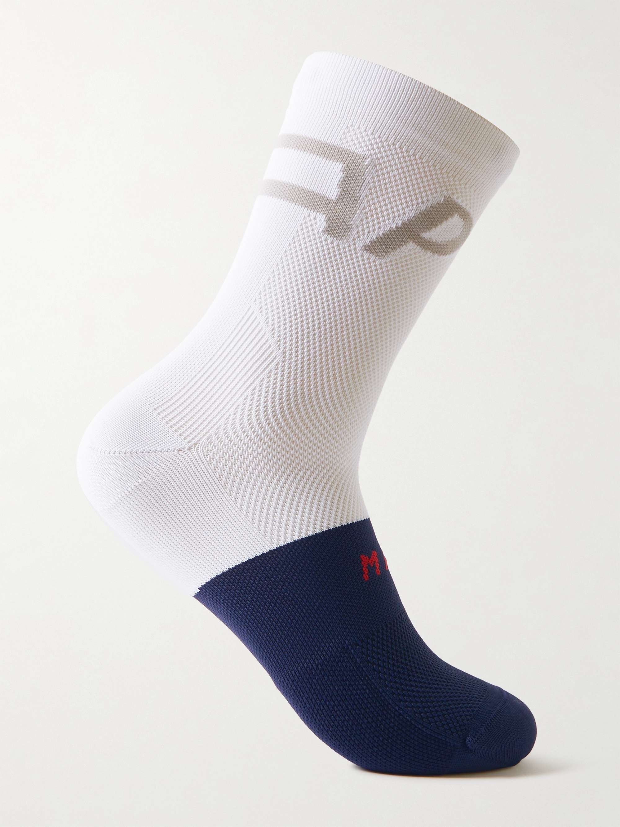 White Adapt Colour-Block Stretch-Knit Socks | MAAP | MR PORTER