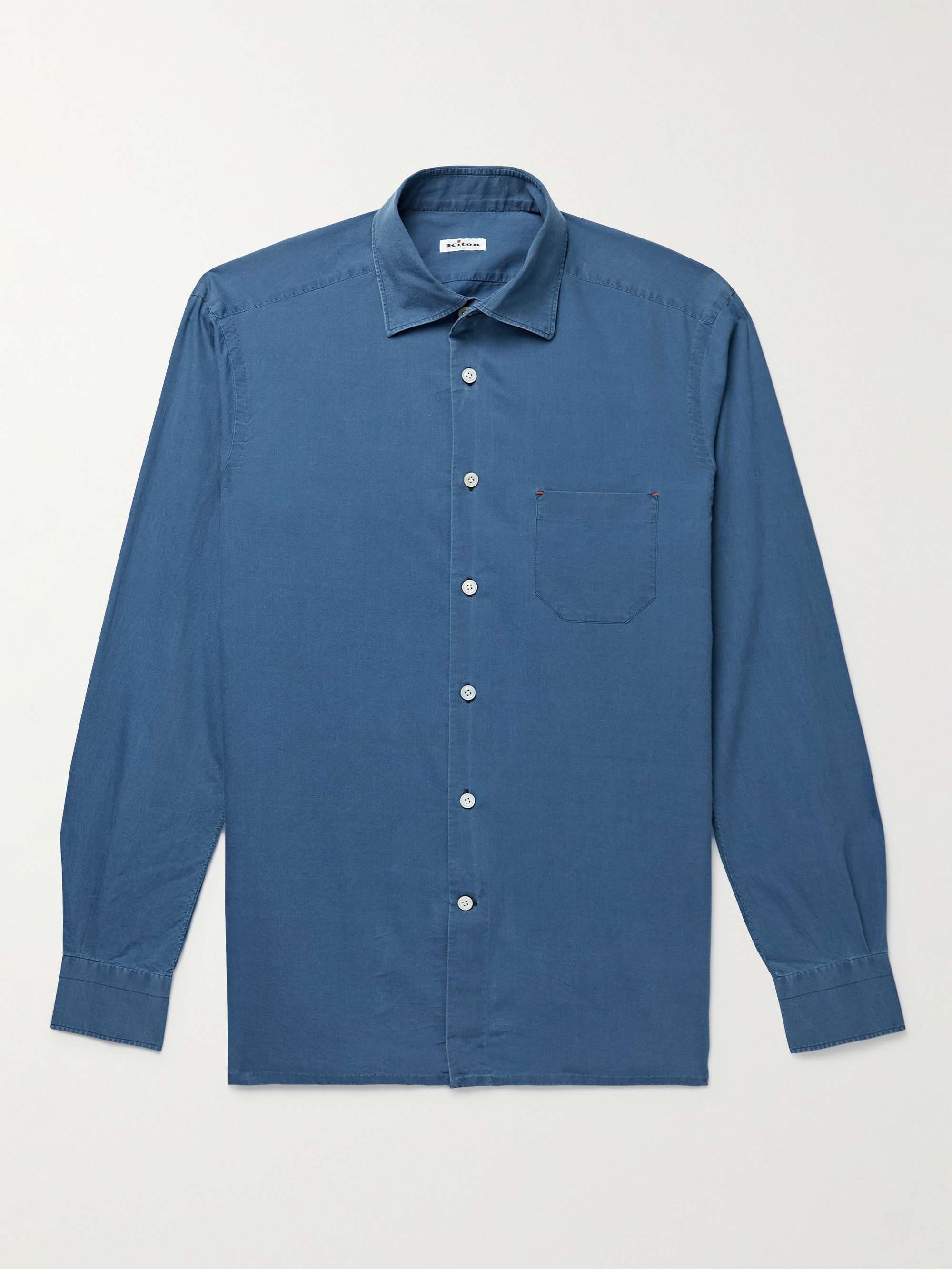 KITON Cotton-Chambray Shirt for Men | MR PORTER