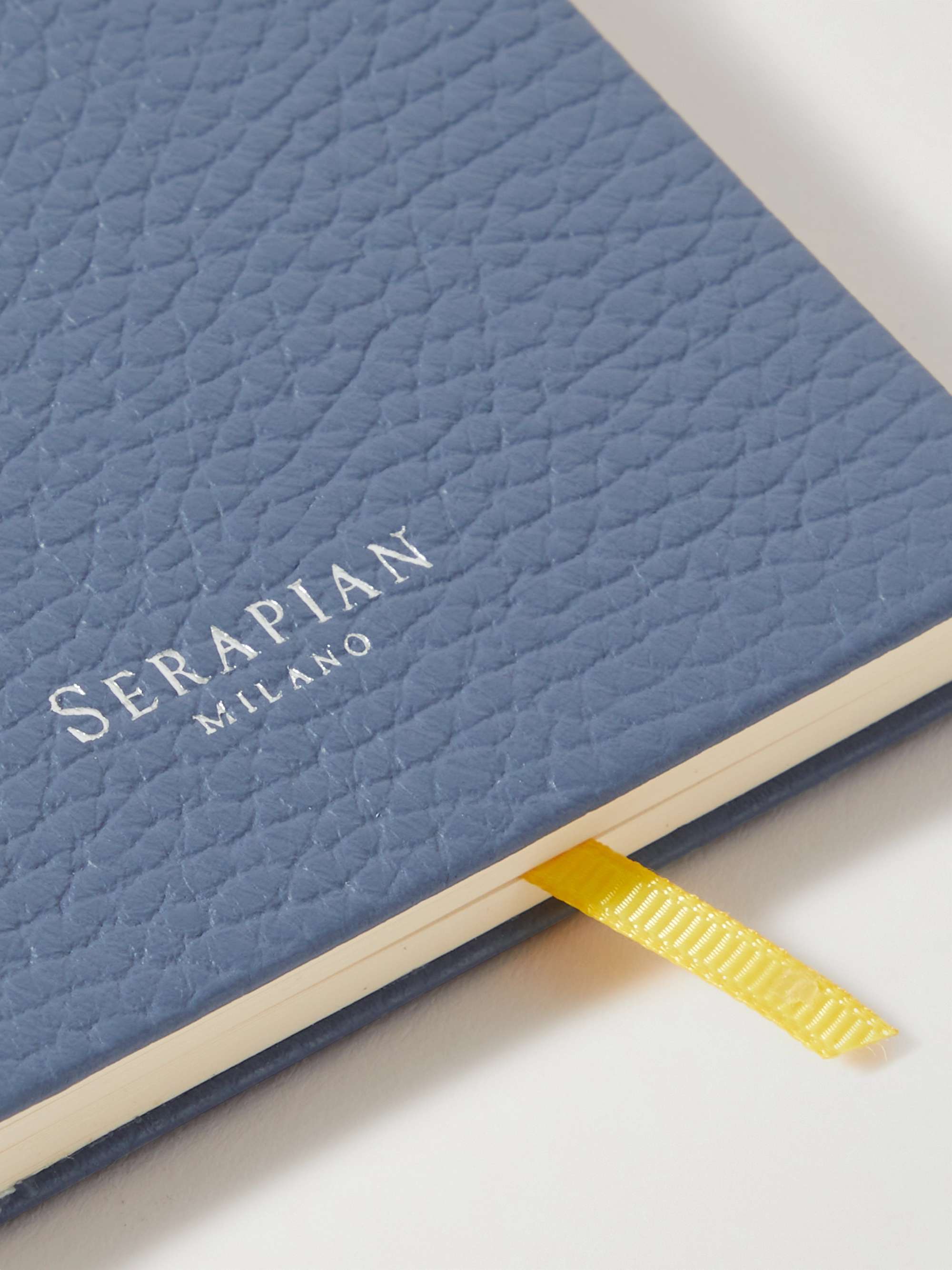 SERAPIAN Kleines Notizbuch aus vollnarbigem Leder mit Logoprint