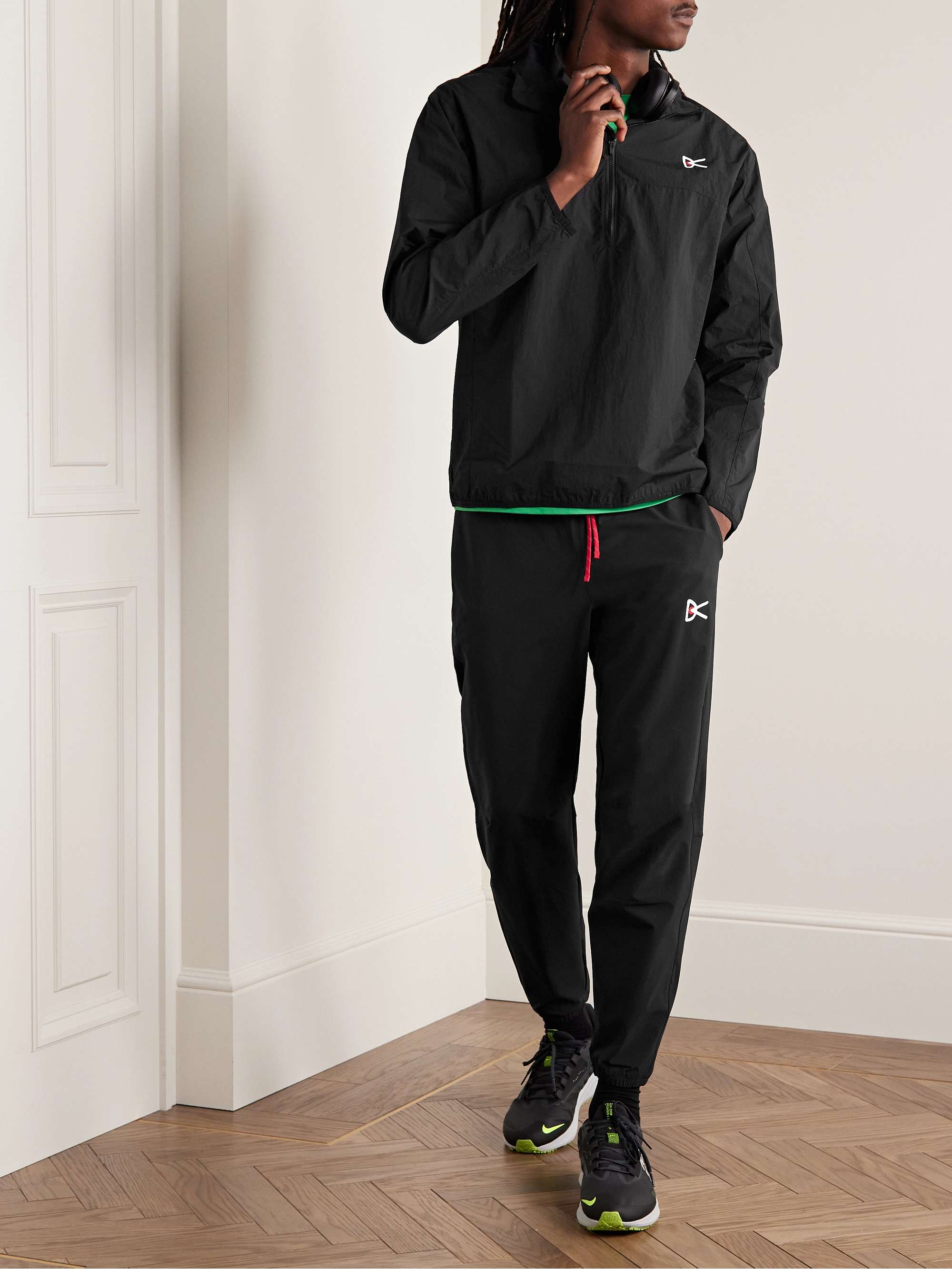 Black Zanzie Slim-Fit Tapered Stretch-Shell Sweatpants | DISTRICT VISION |  MR PORTER