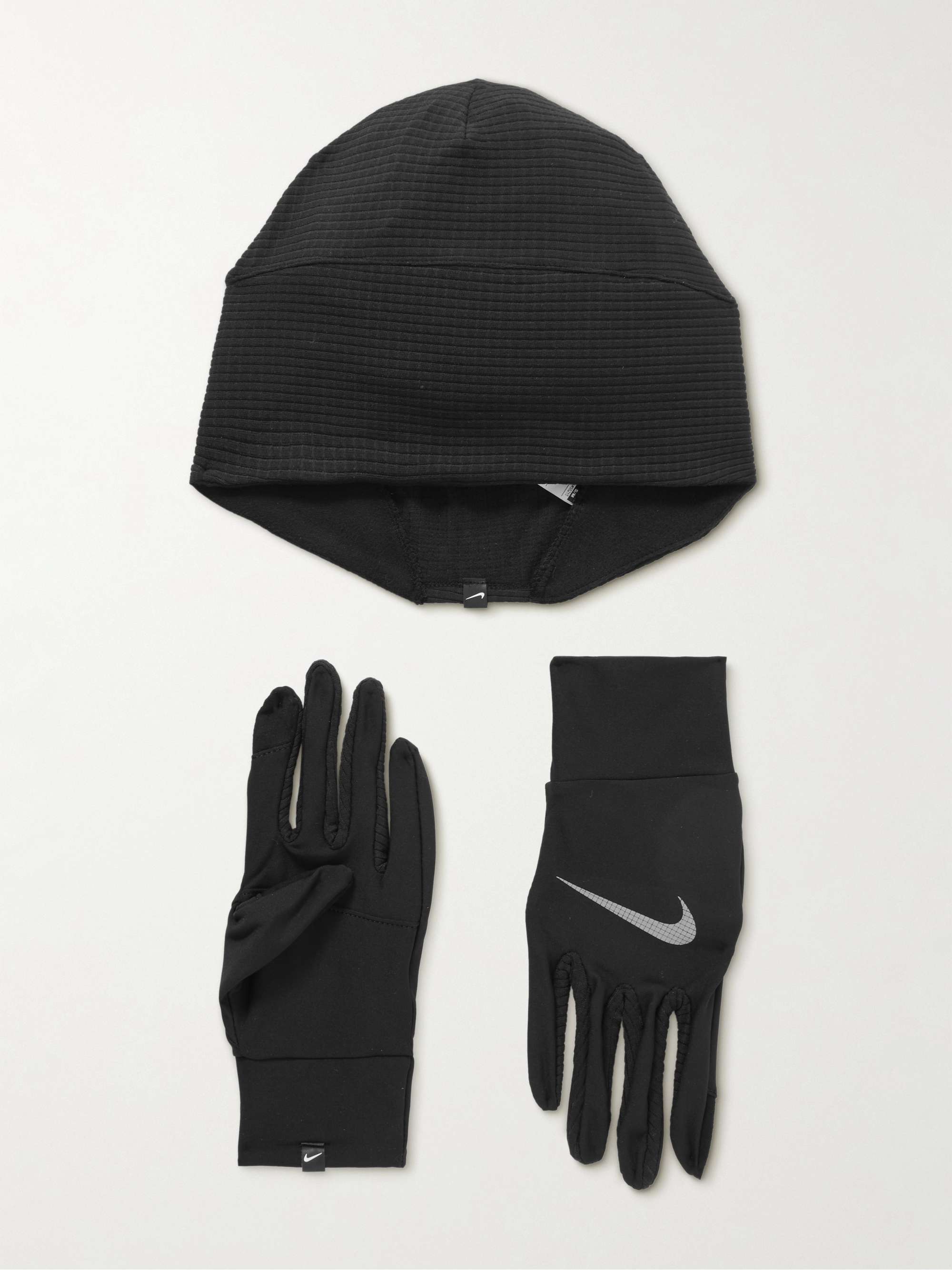 Set di berretto e guanti da running in jersey stretch Essential NIKE da  uomo | MR PORTER