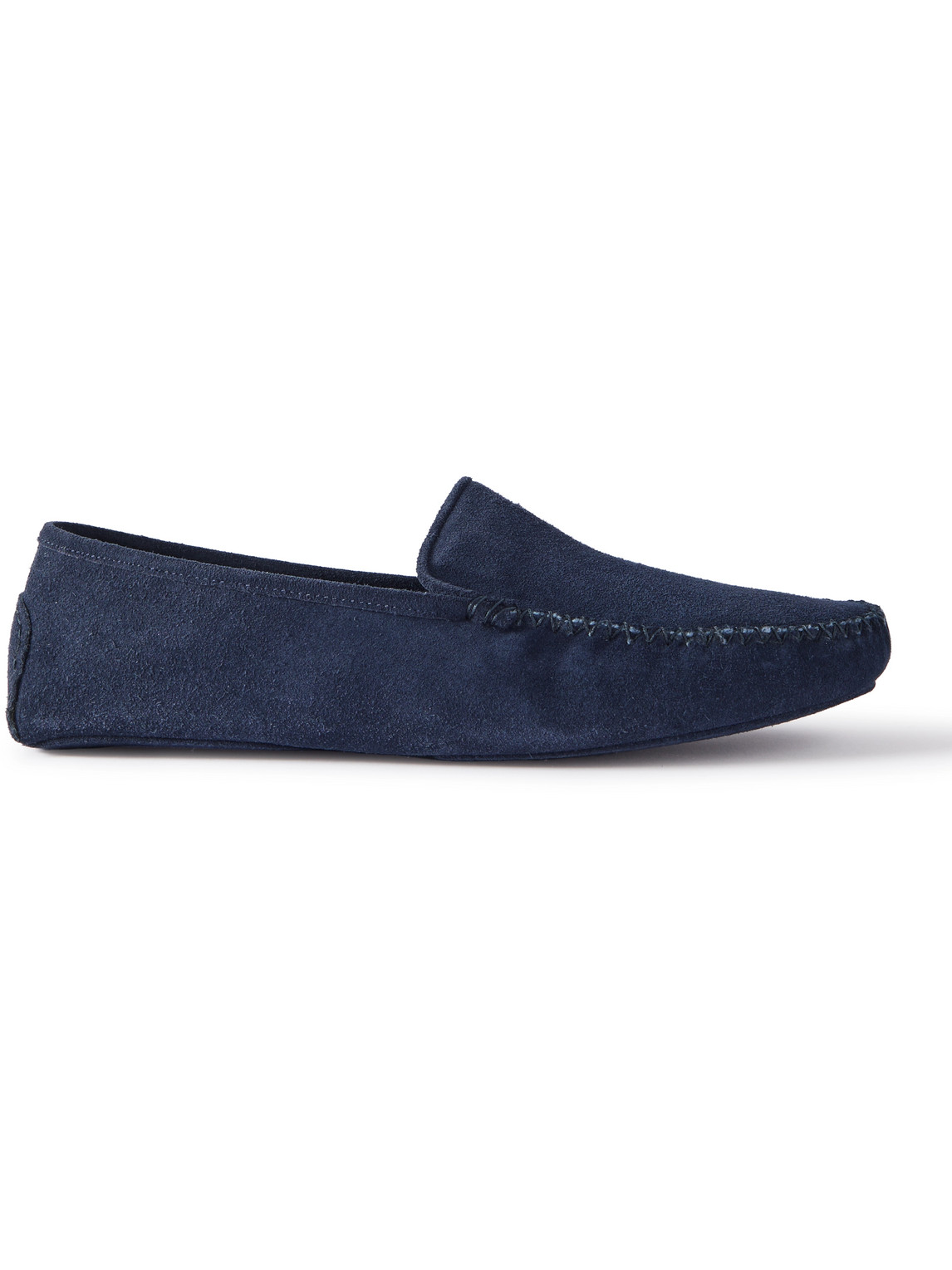 THOM SWEENEY CASHMERE-LINED SUEDE SLIPPERS