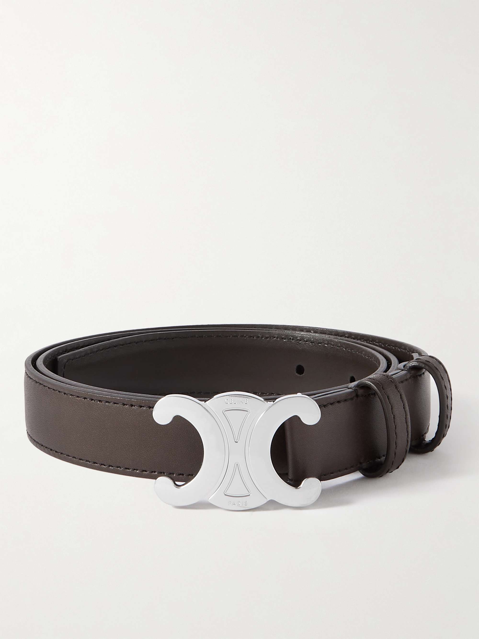 CELINE HOMME 2.5cm Triomphe Leather Belt for Men | MR PORTER
