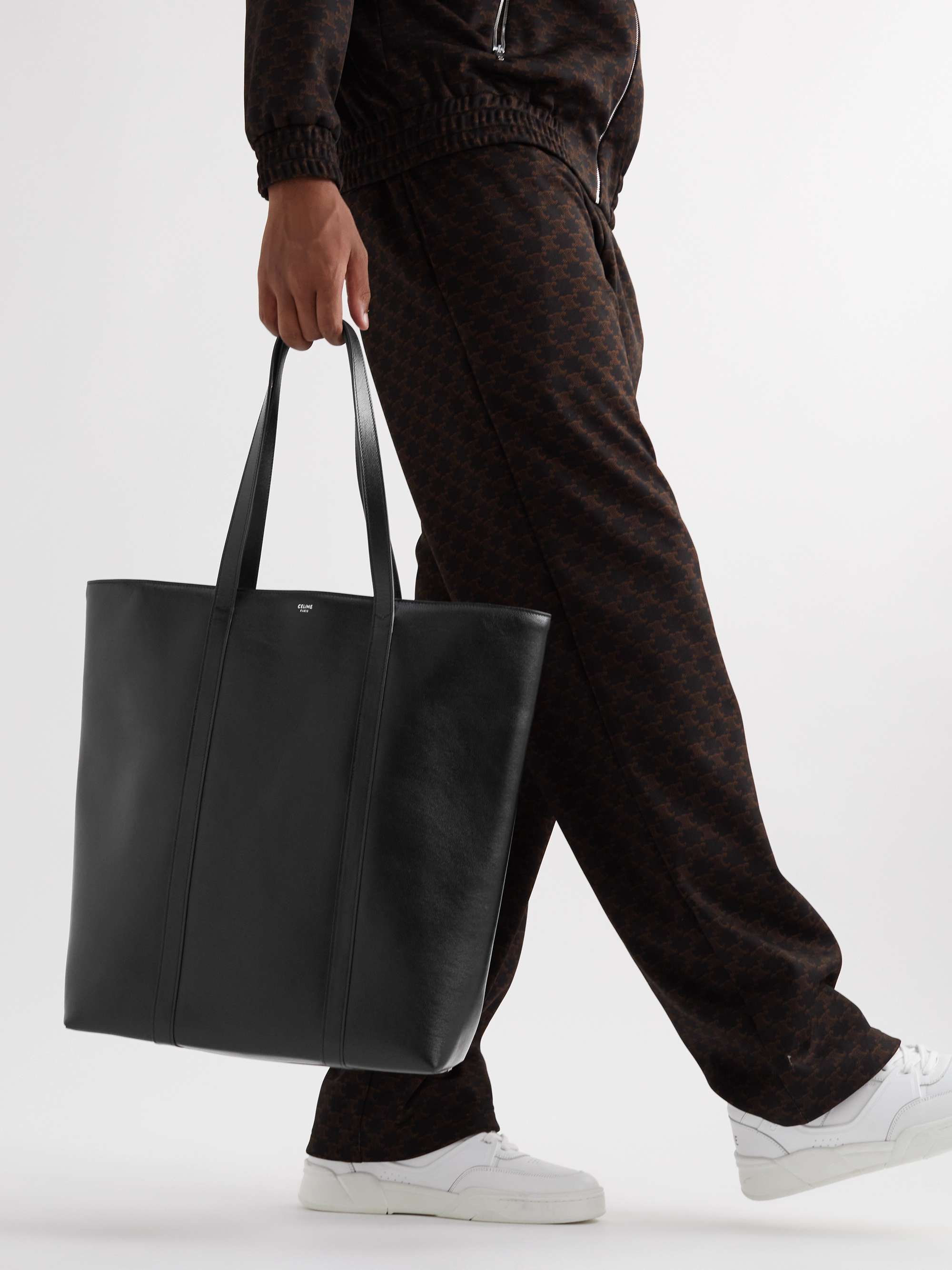 CELINE HOMME Museum Leather Tote Bag for Men | MR PORTER
