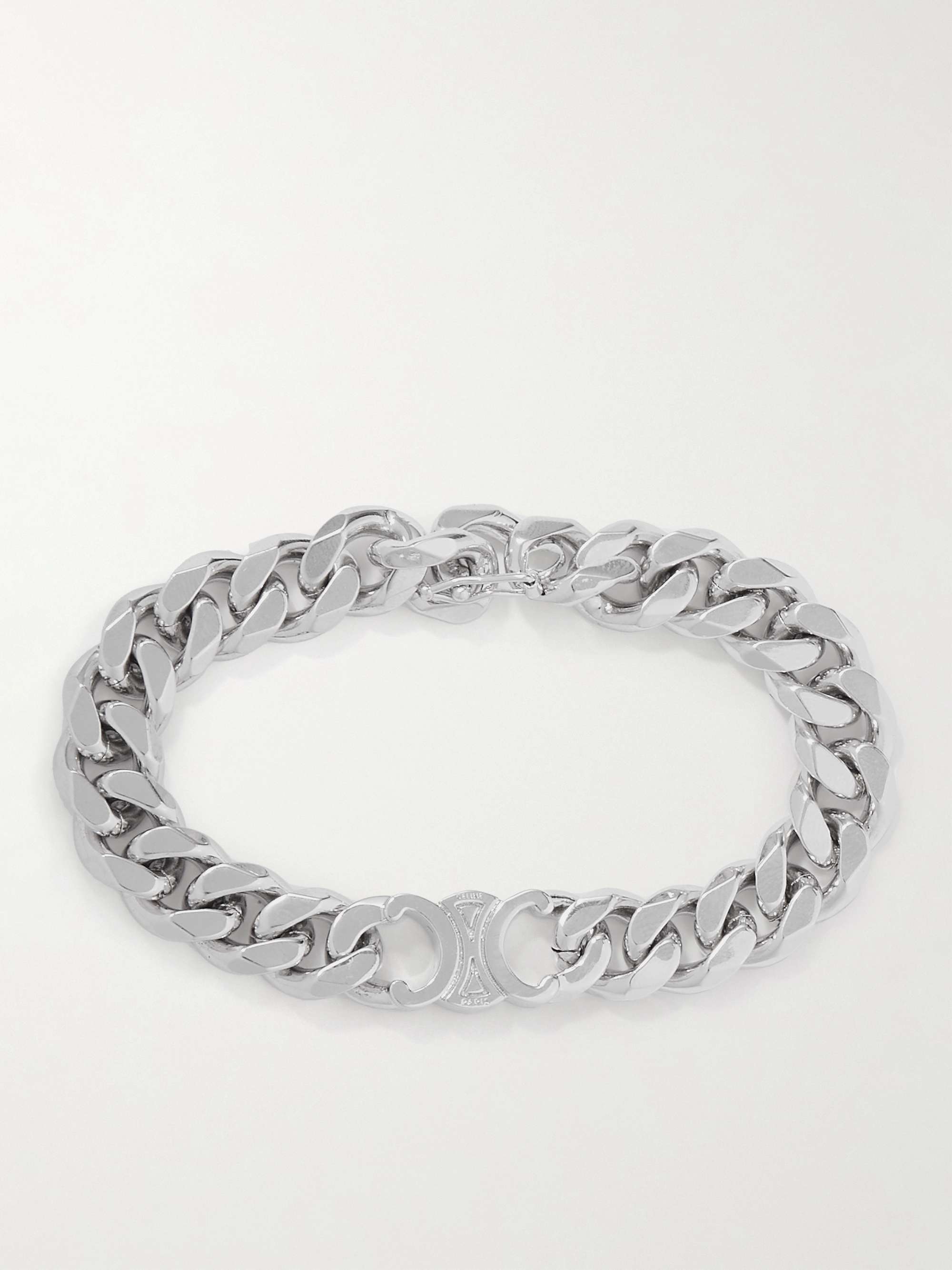 CELINE HOMME Triomphe Silver-Tone Chain Bracelet for Men | MR PORTER