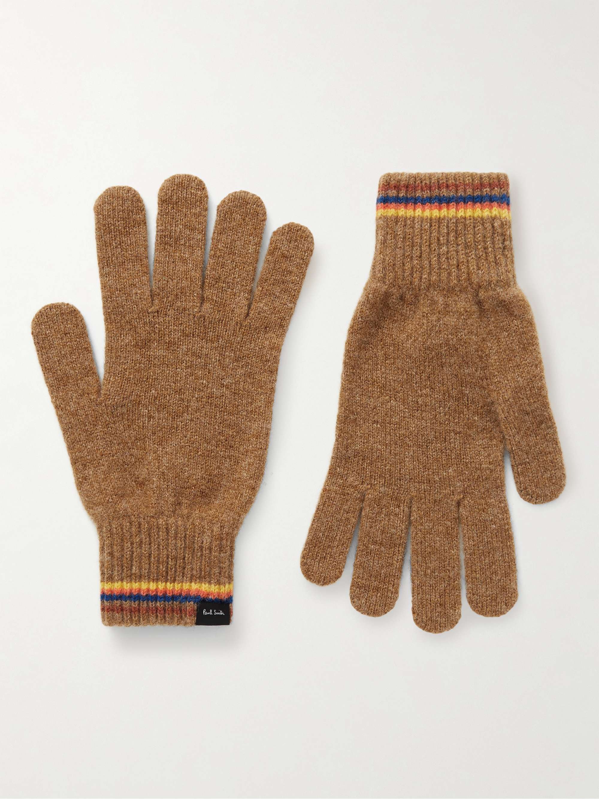 PAUL SMITH Striped Intarsia Wool Gloves | MR PORTER