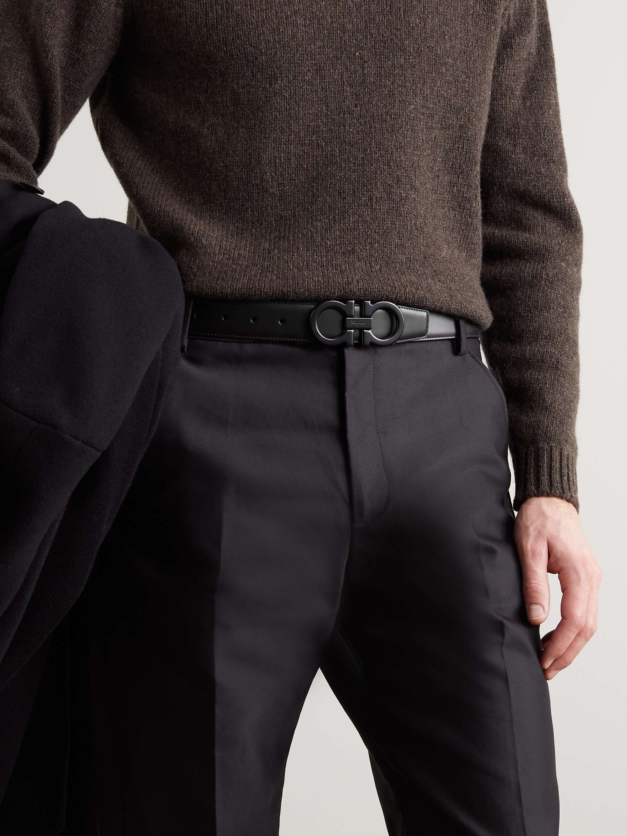 Salvatore Ferragamo Gancini Reversible & Adjustable Leather Belt