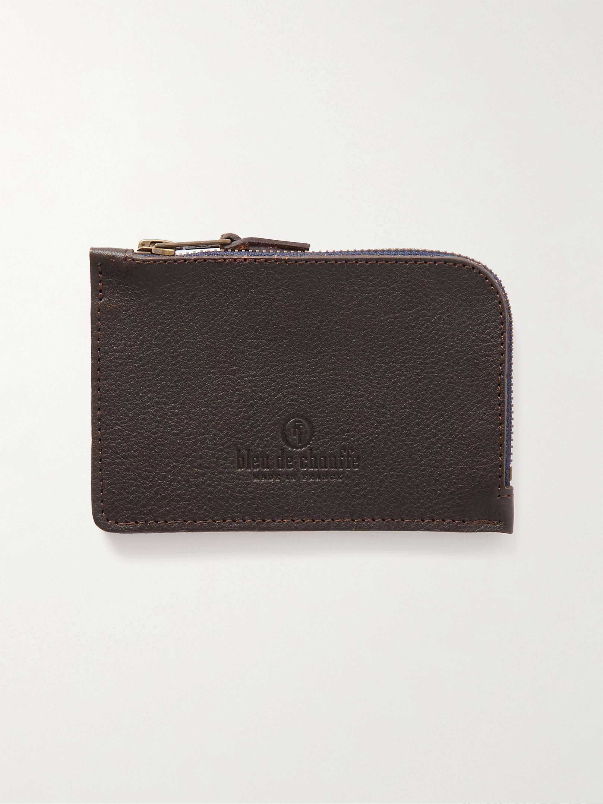 BLEU DE CHAUFFE Pognon Logo-Debossed Full-Grain Leather Zip-Around Wallet |  MR PORTER