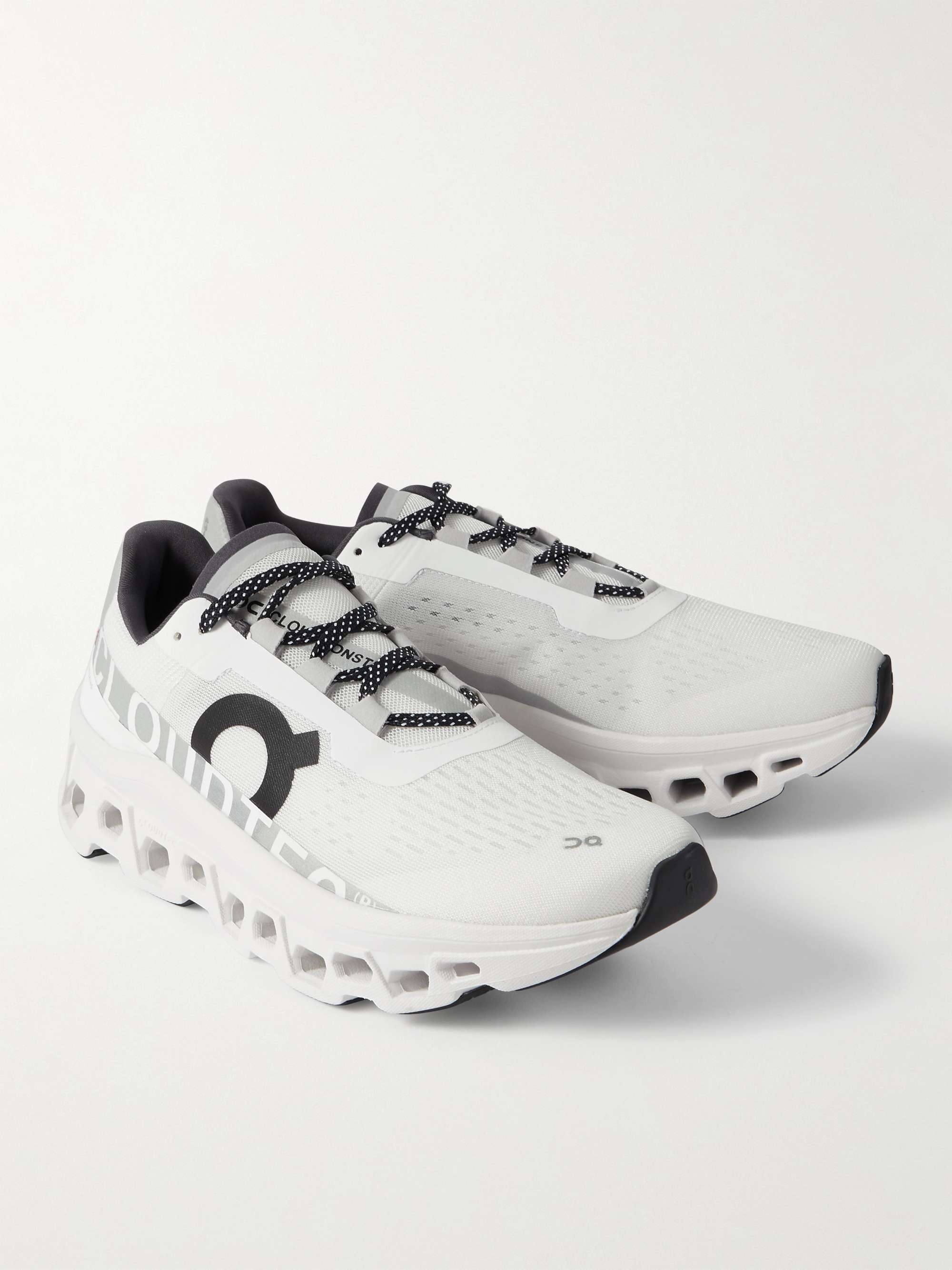 ON-RUNNING Cloudmonster Rubber-Trimmed Mesh Running Sneakers for Men ...