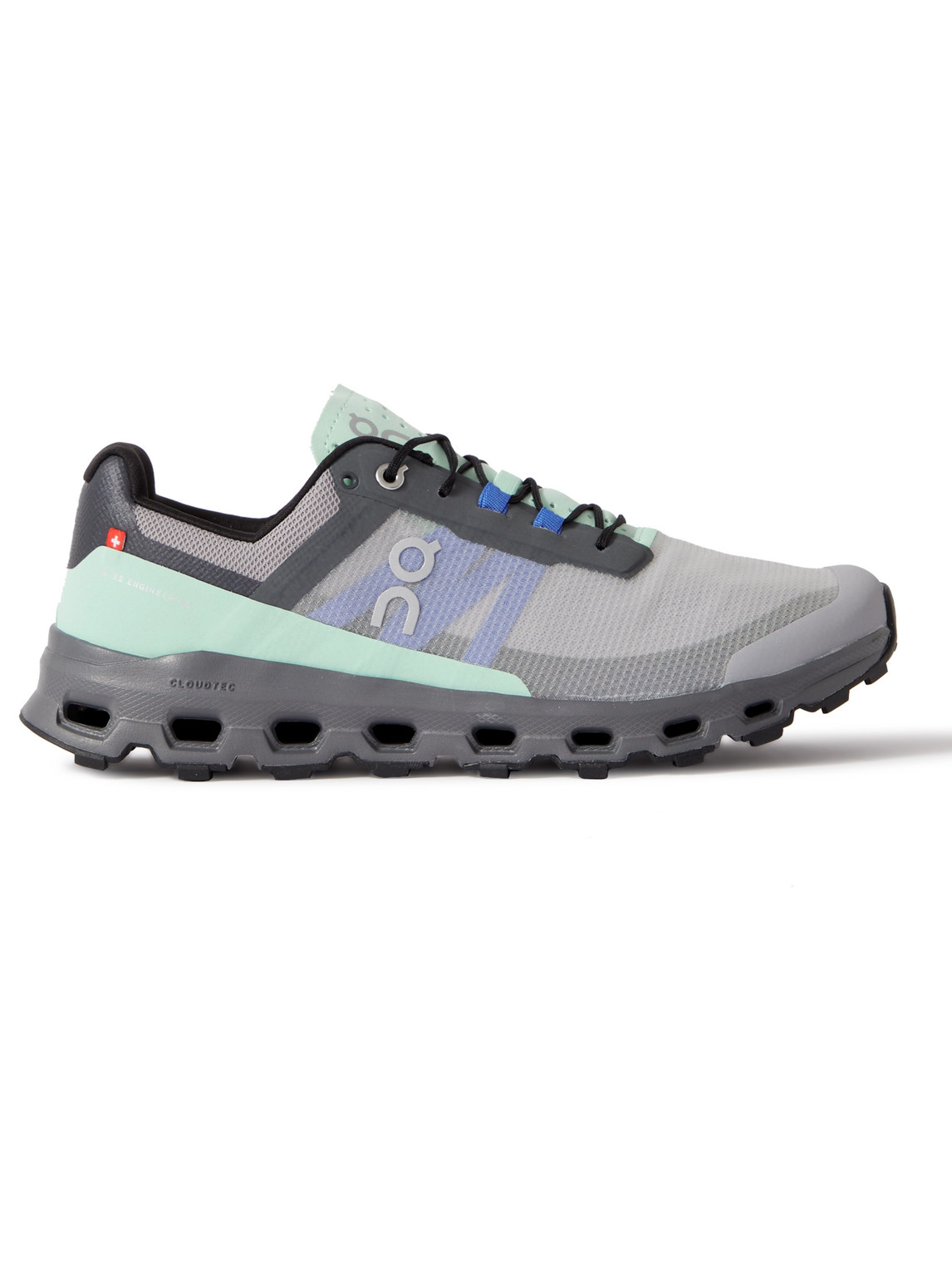On Cloudvista Rubber-trimmed Mesh Trainers In Grey