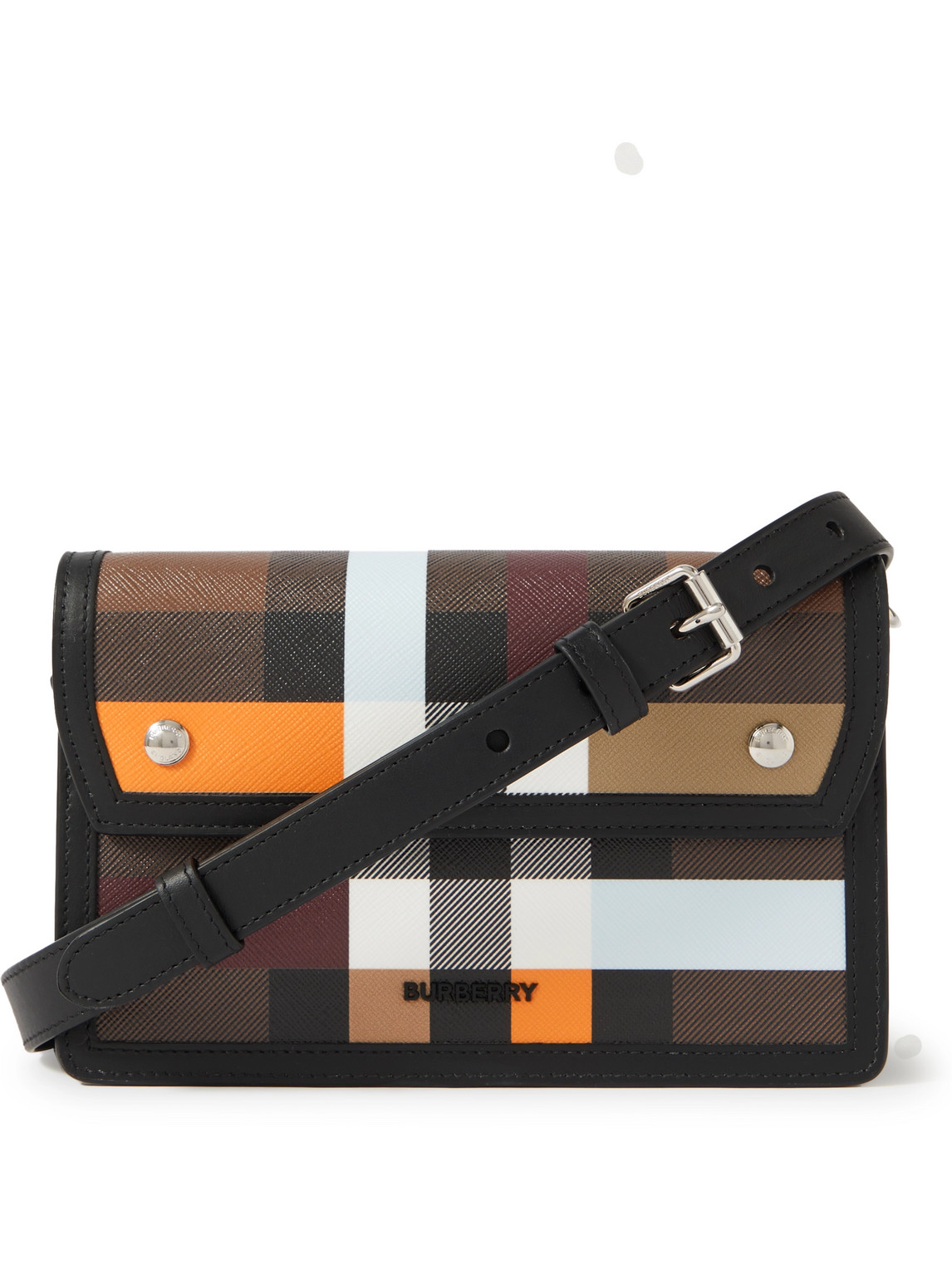 Burberry - Men - Leather-trimmed Printed Coated-canvas Pouch Brown