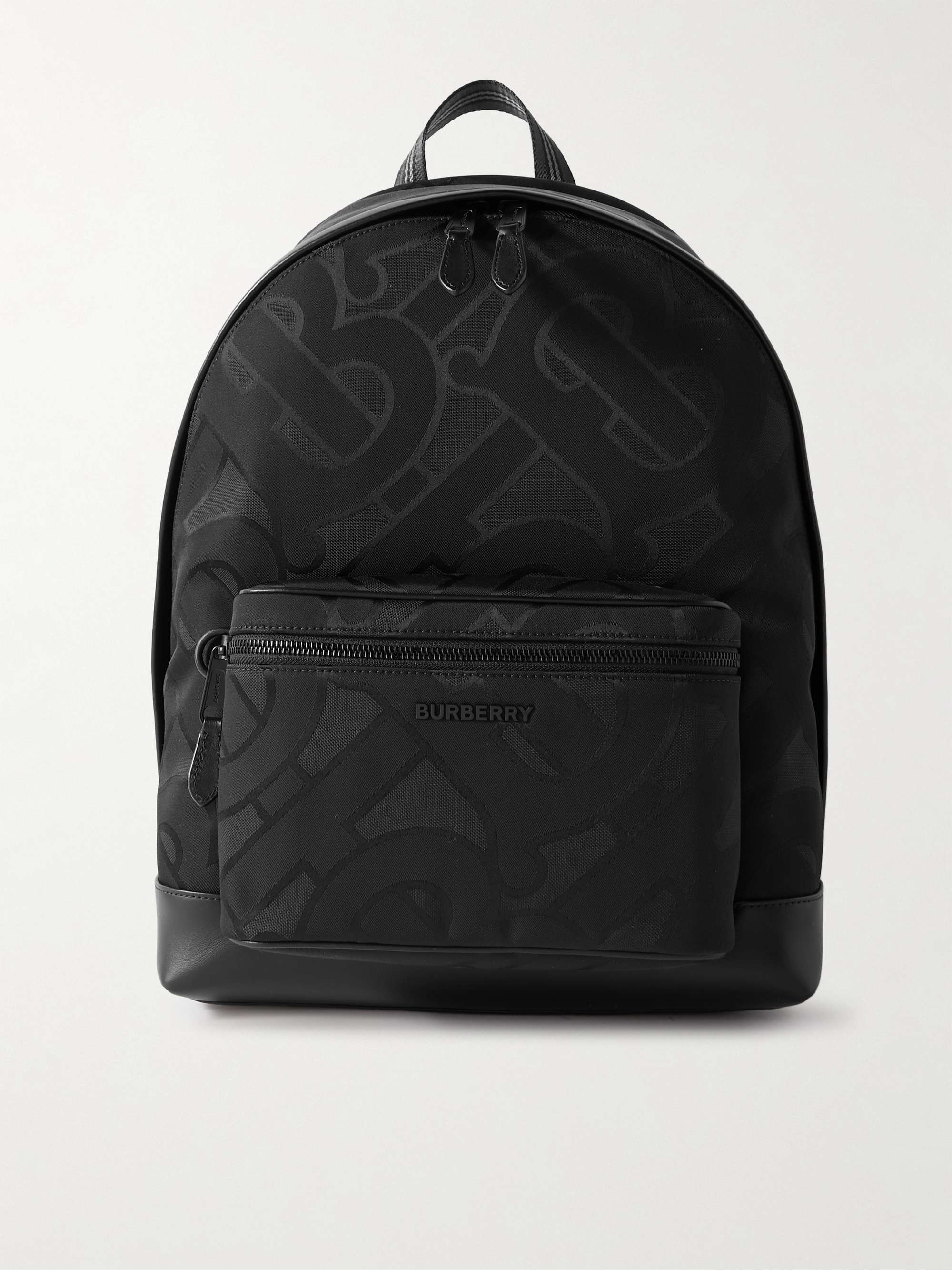 Black Monogram Jacquard Shell Backpack | BURBERRY | MR PORTER