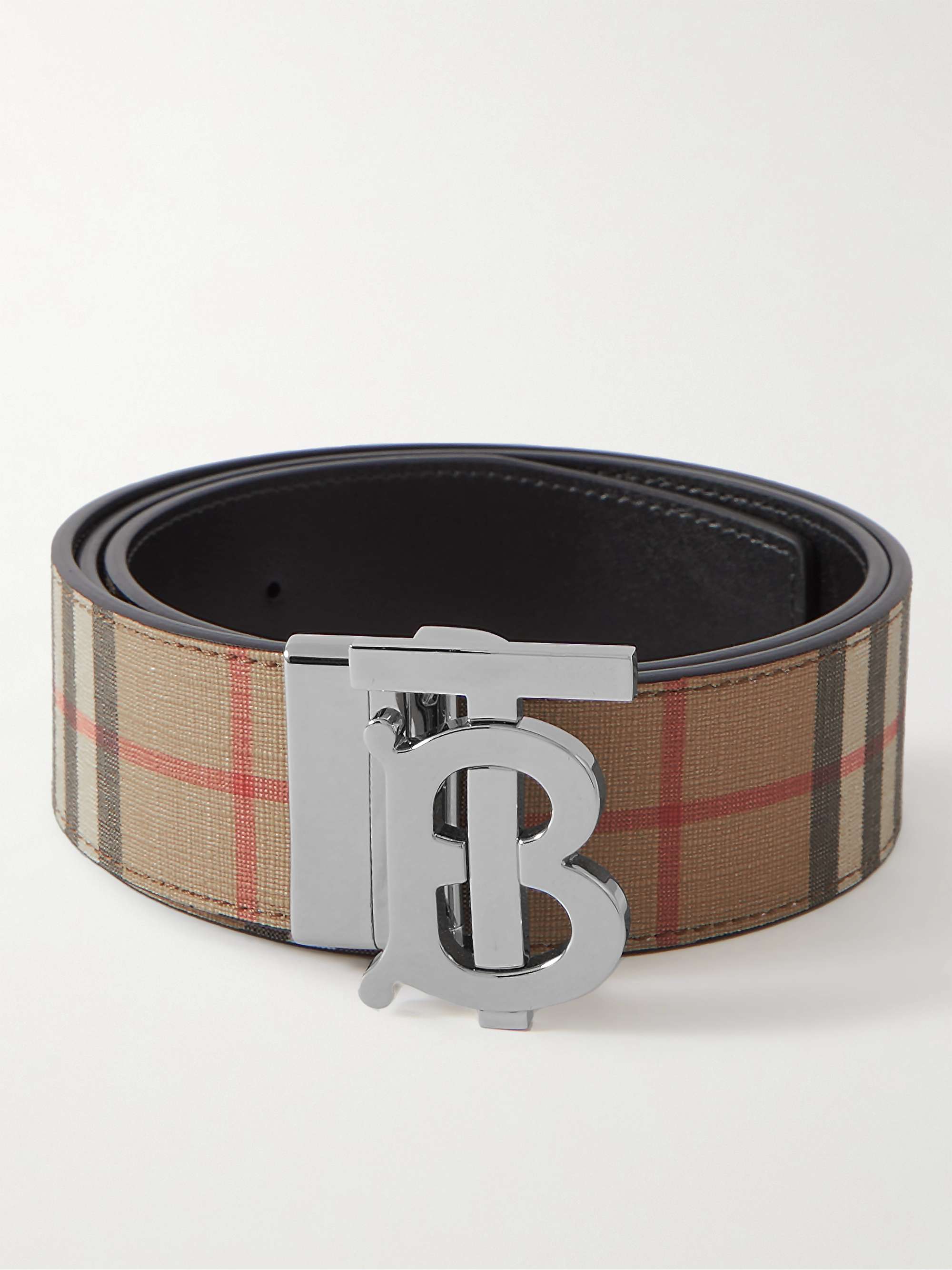 Canvas and Leather TB Belt in White/tan/gold - Women | Burberry® Official