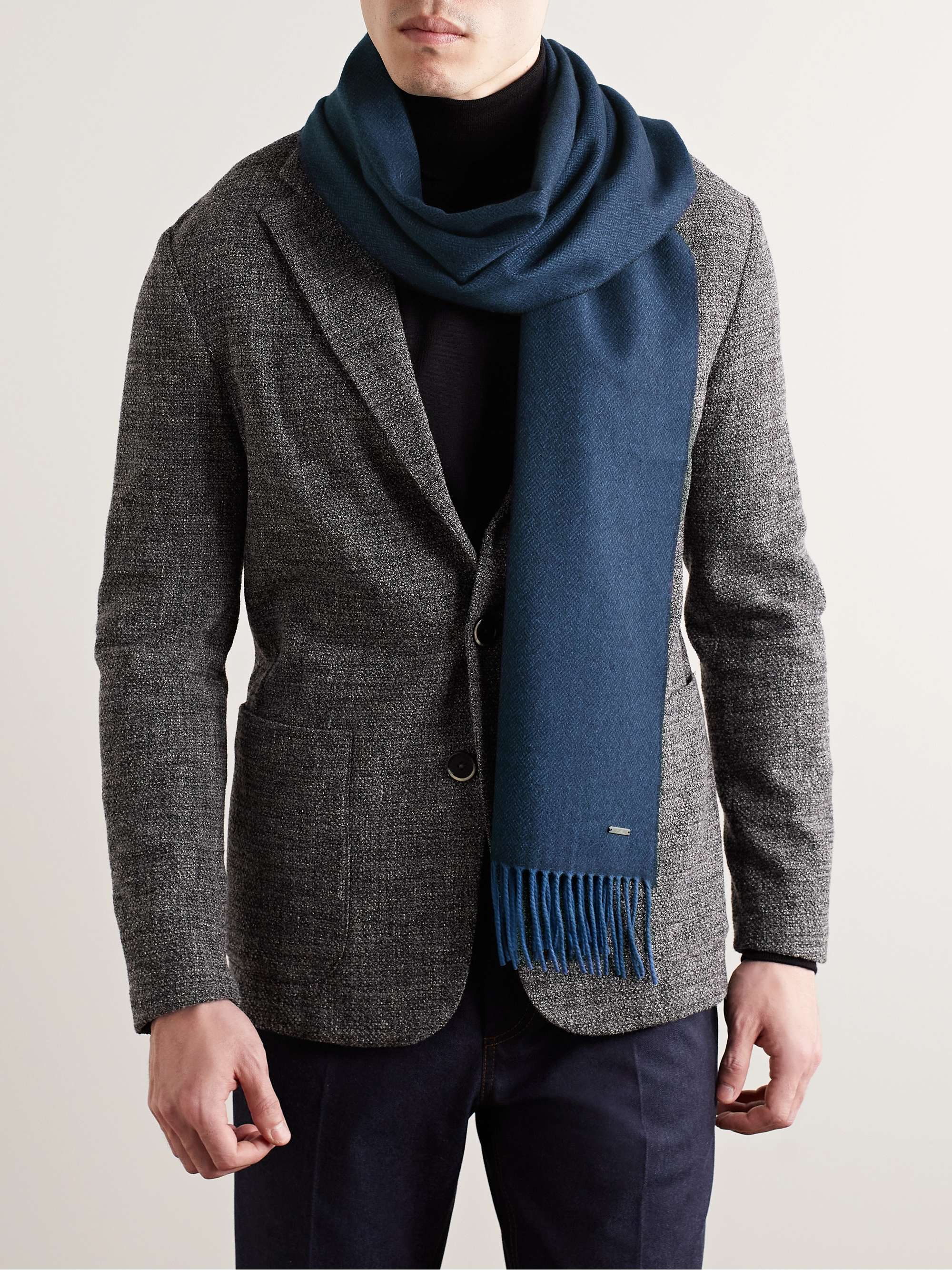 GABRIELA HEARST Ribbed Cashmere Scarf for Men