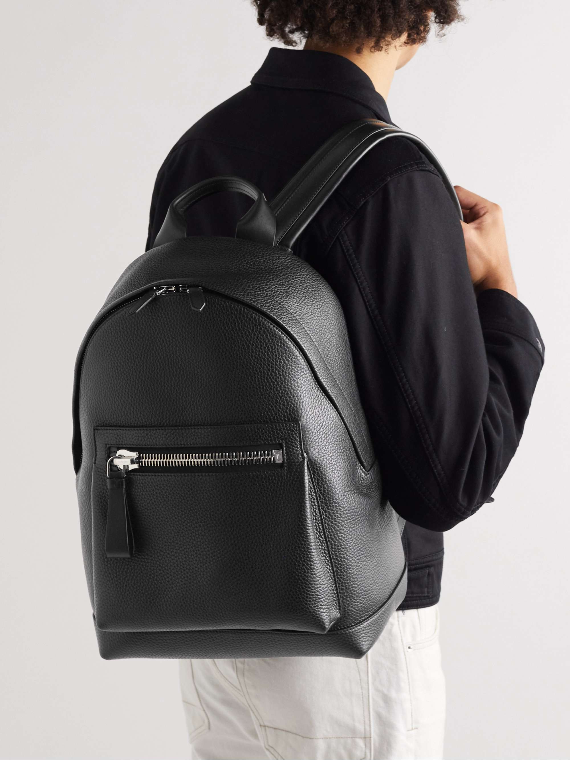 TOM FORD Full-Grain Leather Backpack for Men | MR PORTER