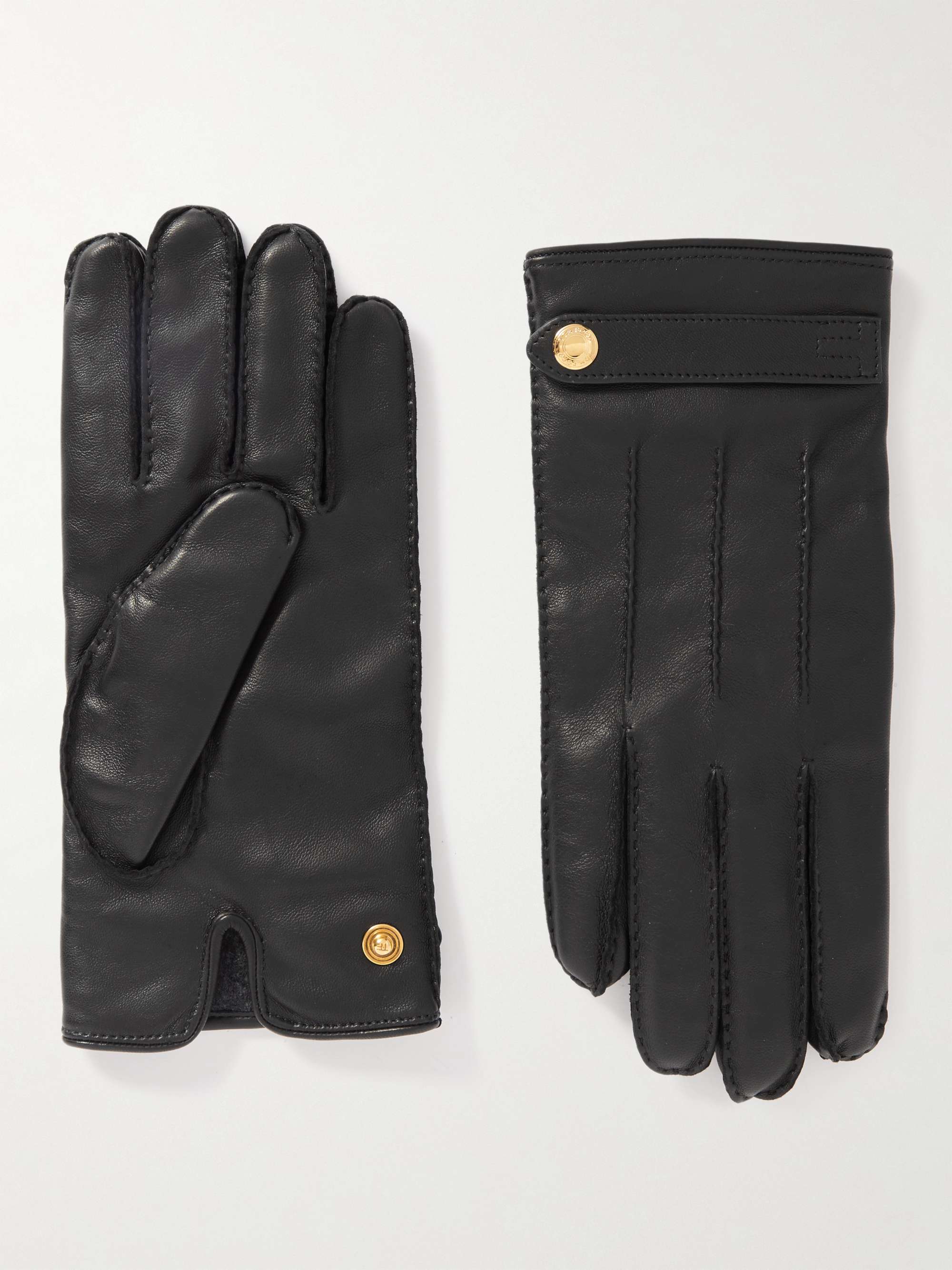 TOM FORD Cashmere-Lined Full-Grain Leather Gloves for Men | MR PORTER