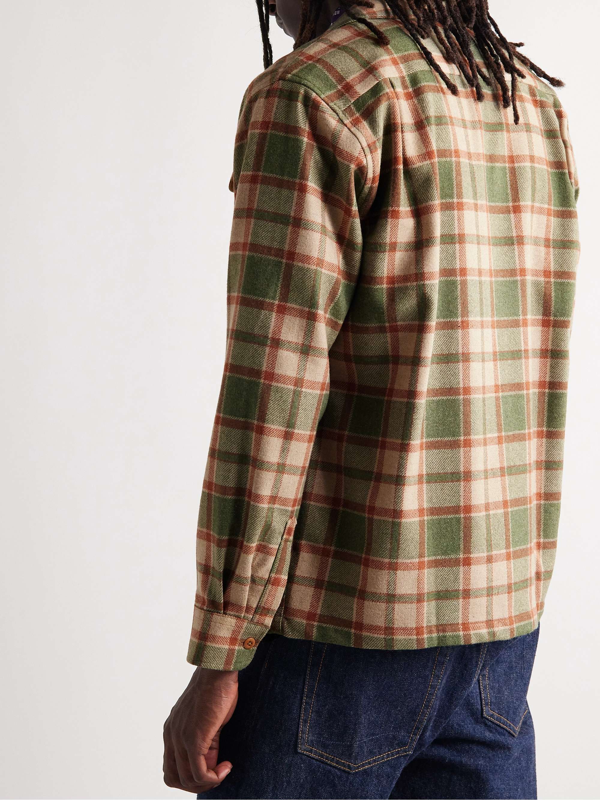 NUDIE JEANS Sten Checked Wool-Blend Flannel Shirt | MR PORTER