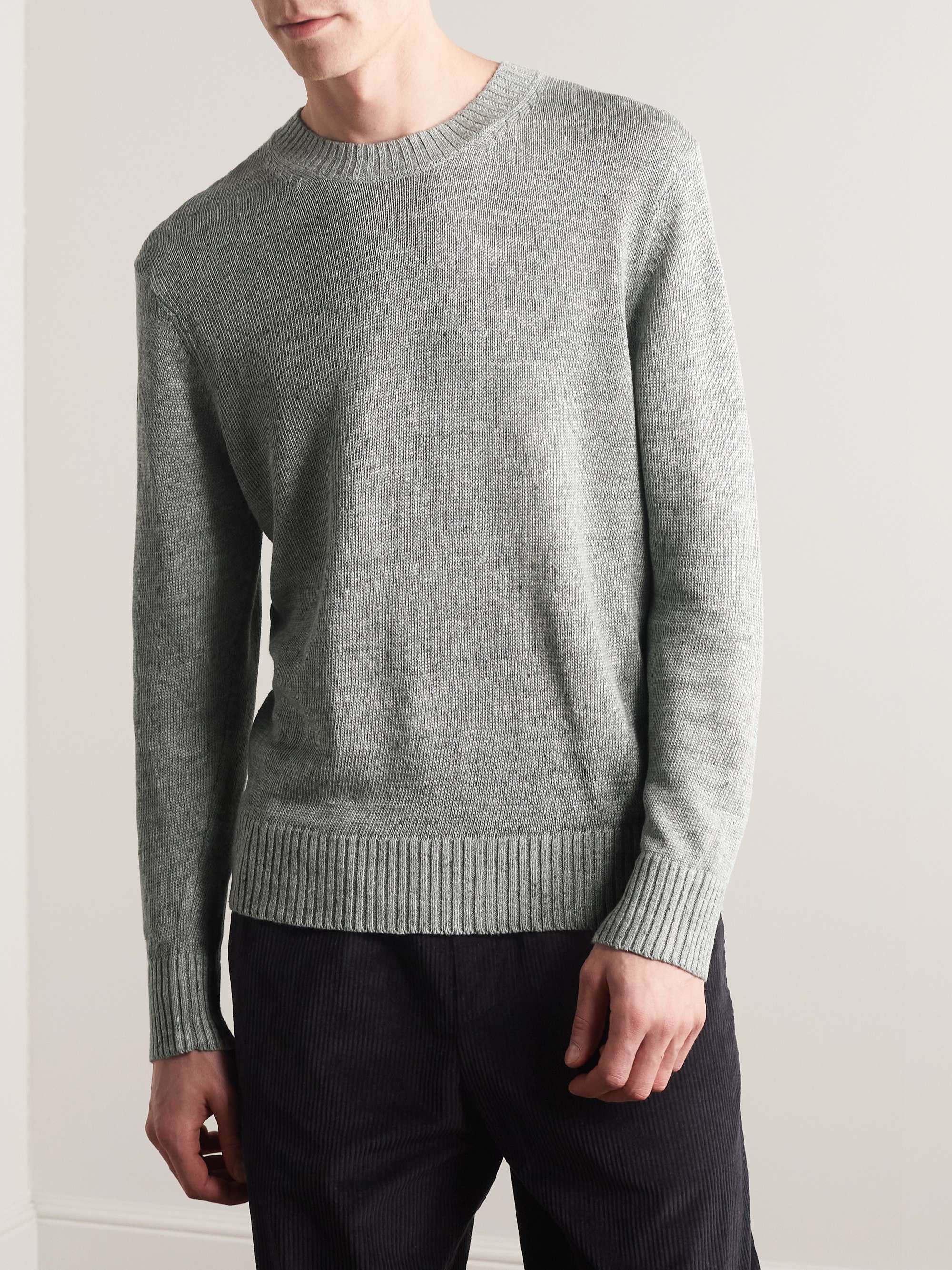 Gray green Jaden 6548 Linen Sweater | NN07 | MR PORTER