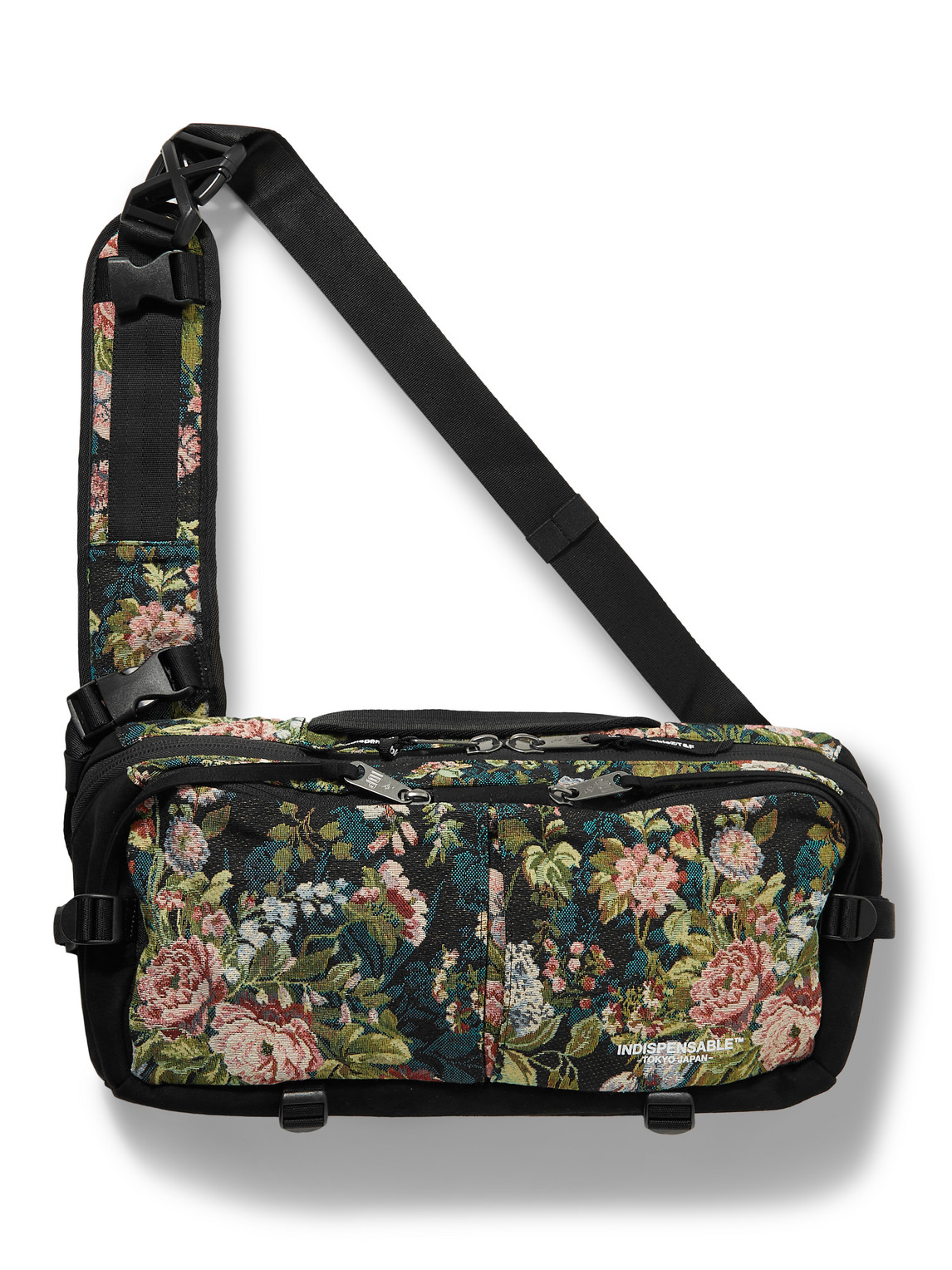 Indispensable Floral-jacquard, Gabardine And Mesh Backpack In Black |  ModeSens