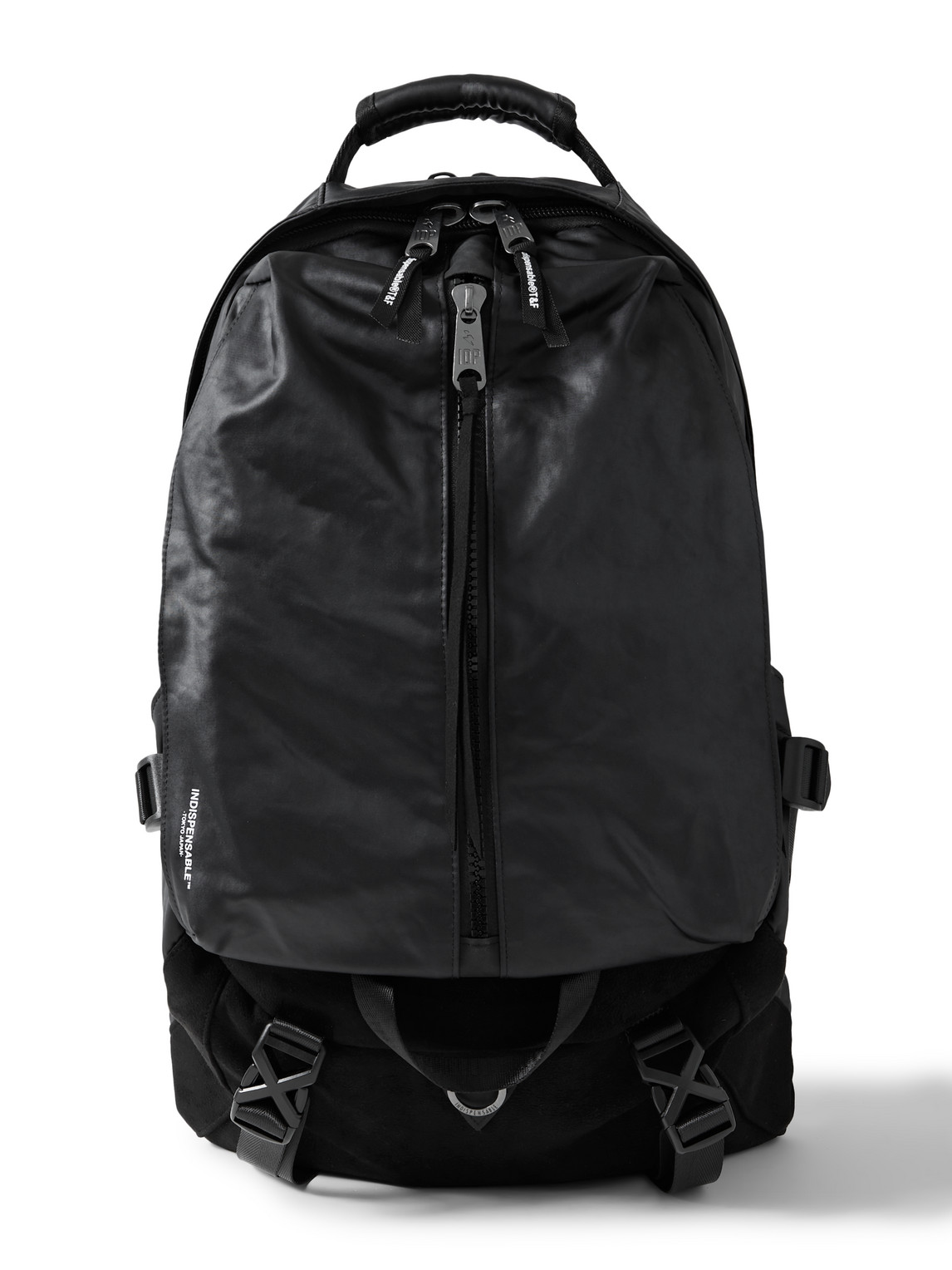 Indispensable Logo-print Vegan Techleather™ And Suede Backpack In