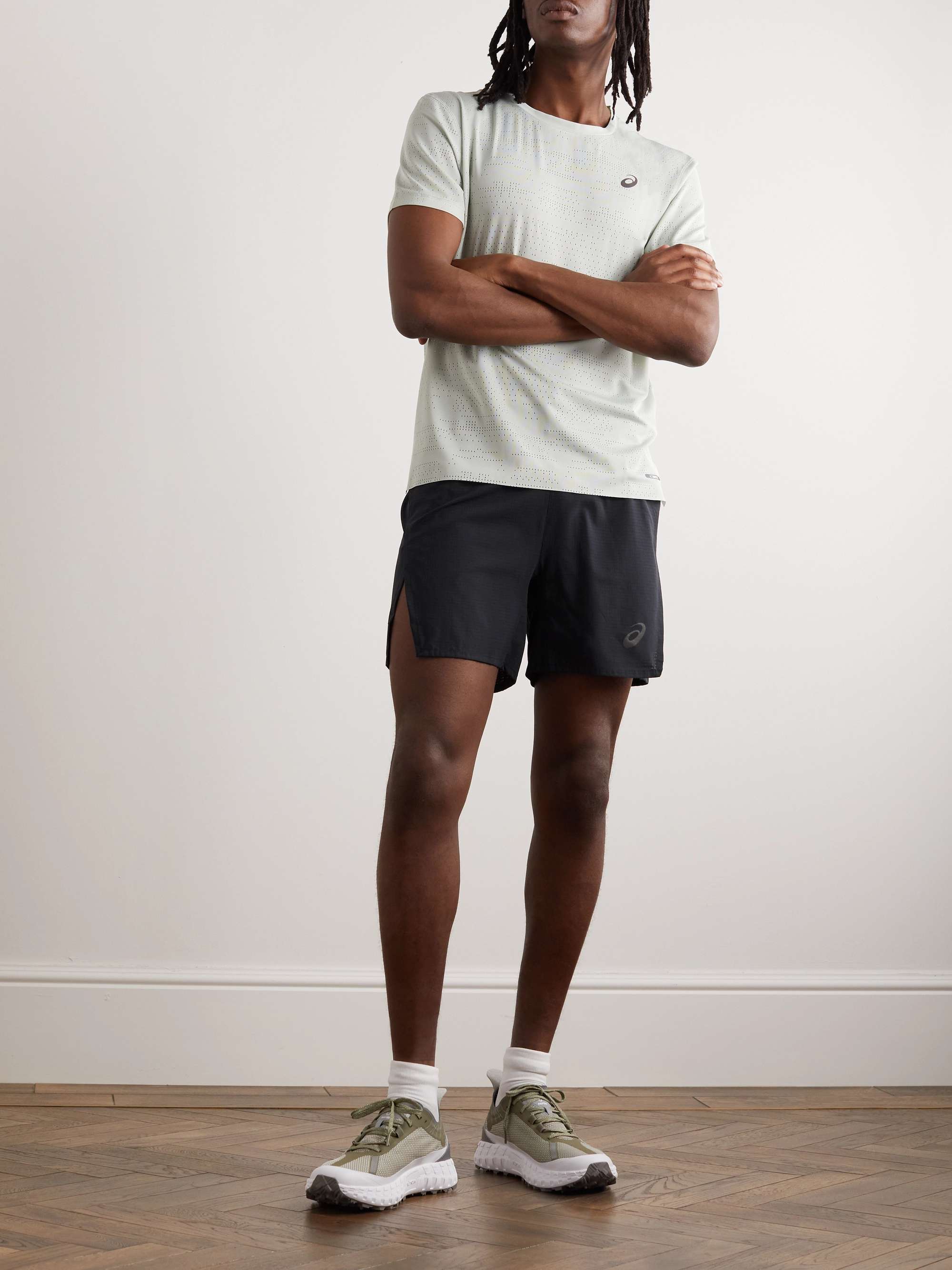 ASICS Fujitrail Straight-Leg Perfoated Stretch-Shell and Mesh Shorts | MR  PORTER