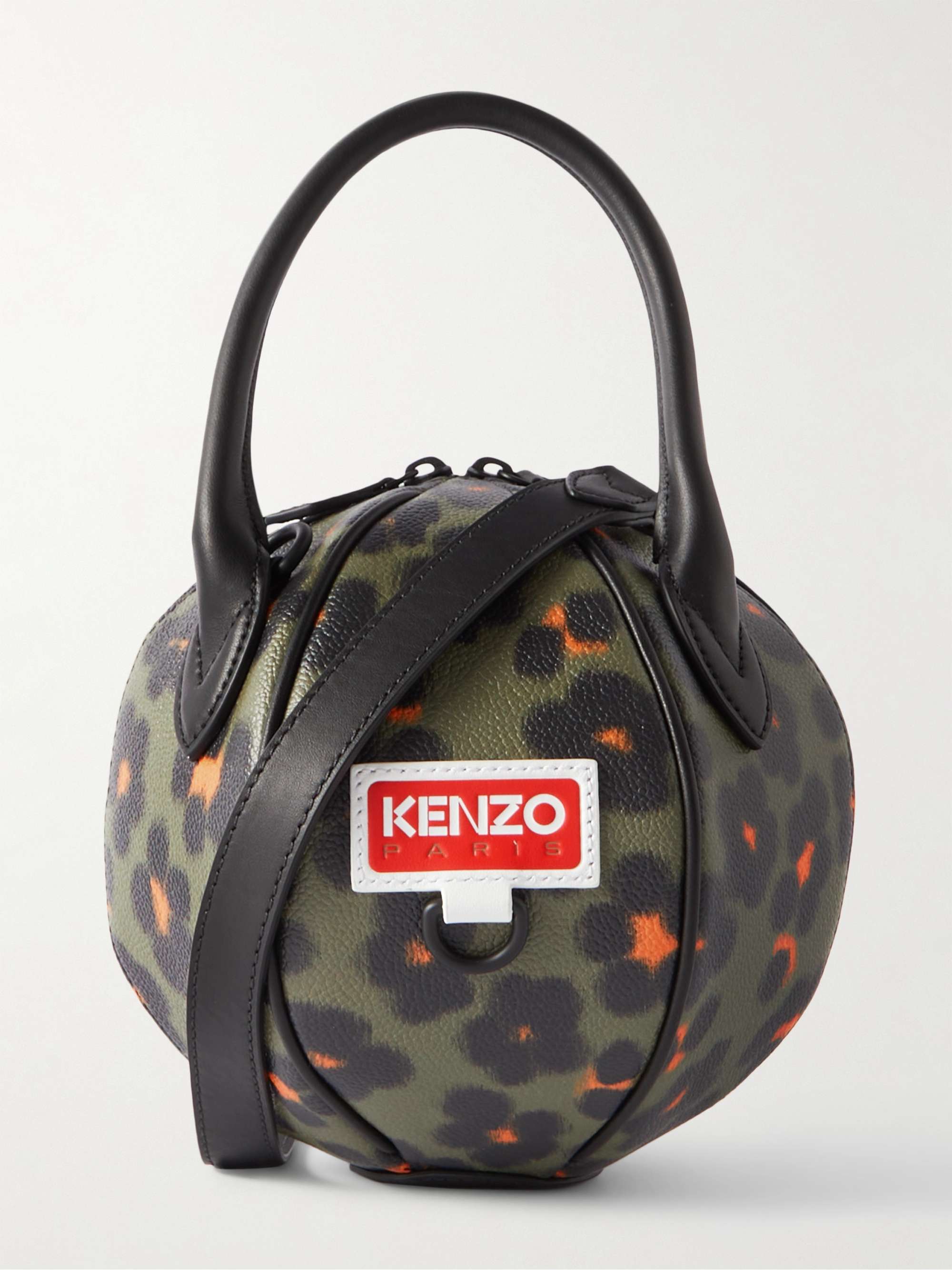 KENZO Discover Floral-Print Faux Leather Messenger Bag for Men | MR PORTER