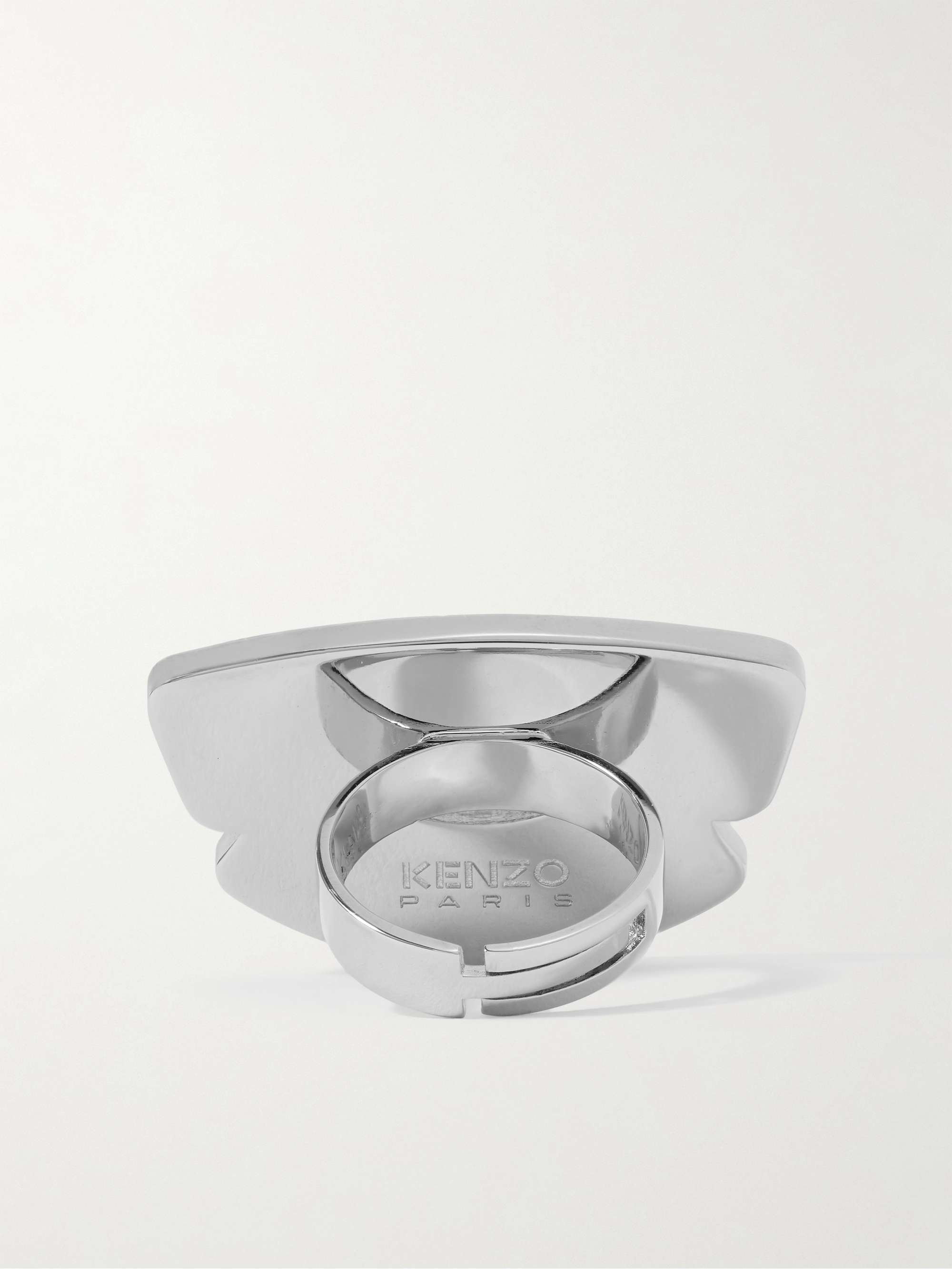 KENZO Adjustable Silver-Tone and Enamel Ring for Men | MR PORTER