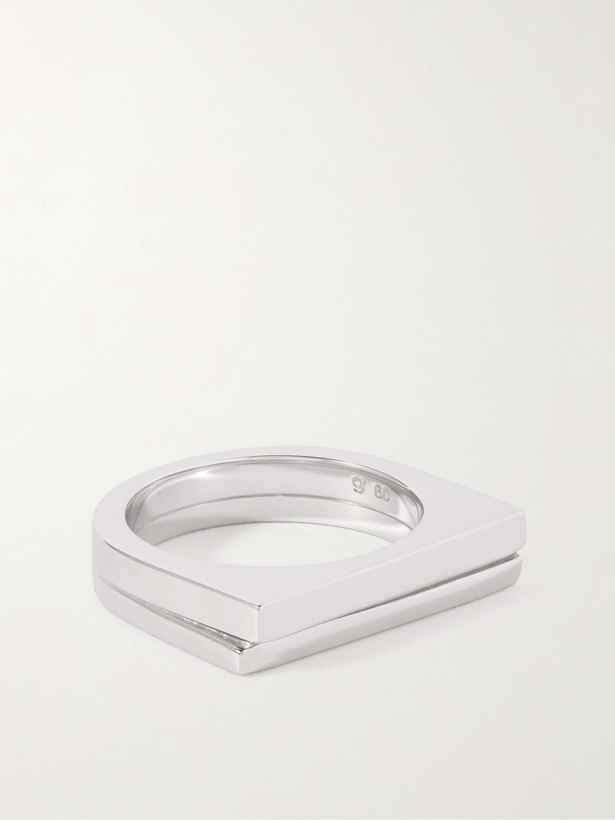 TOM WOOD Step Rhodium-Plated Silver Ring for Men | MR PORTER