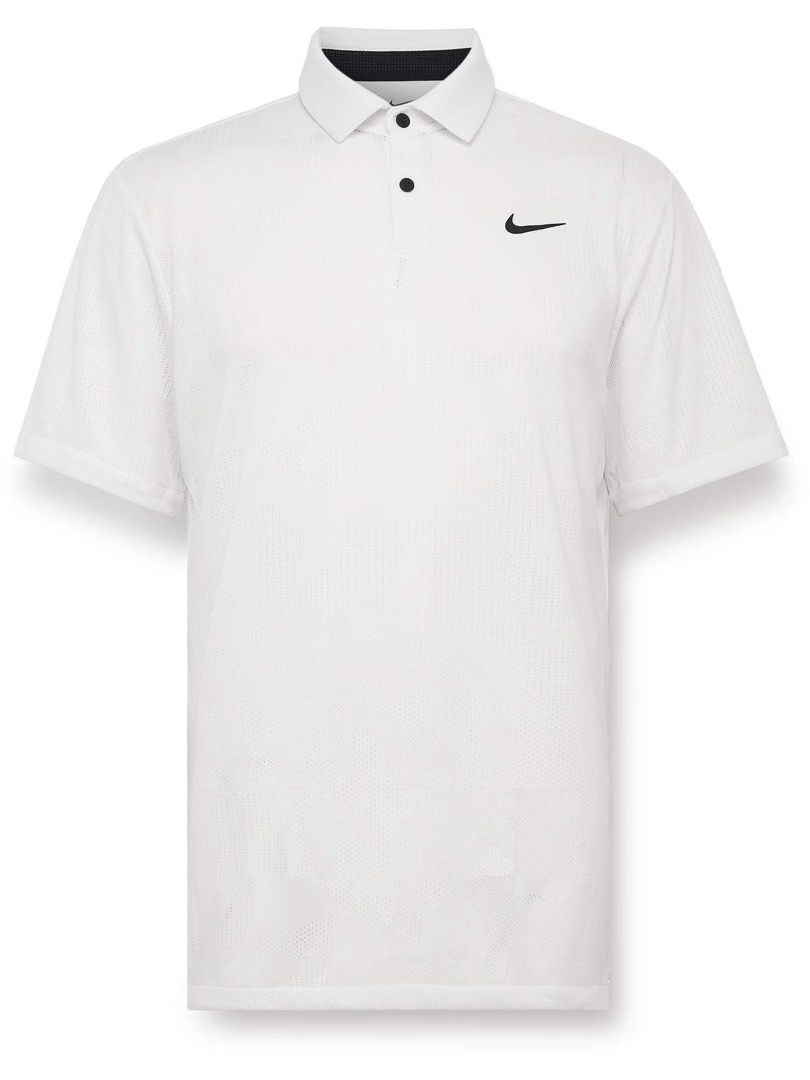 Nike Dri-fit Tour Jacquard Golf Polo In White/ Black | ModeSens