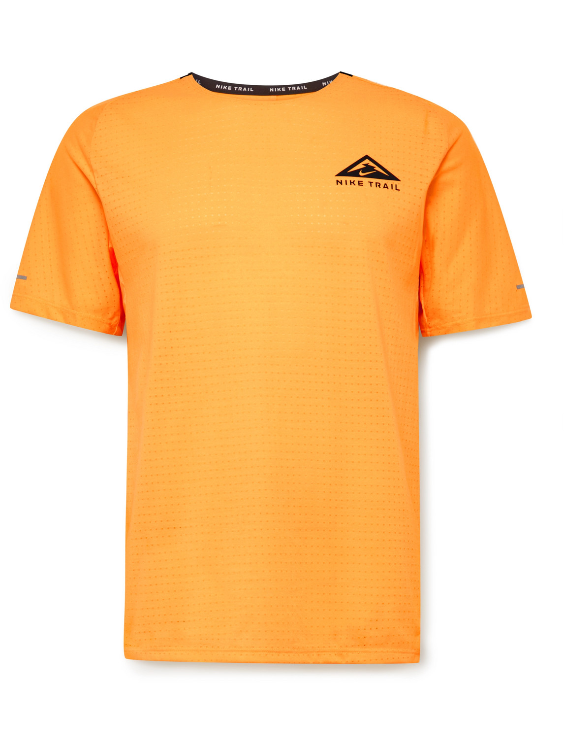 Nike Men's Trail Solar Chase Dri-fit Short-sleeve Running Top In Yellow