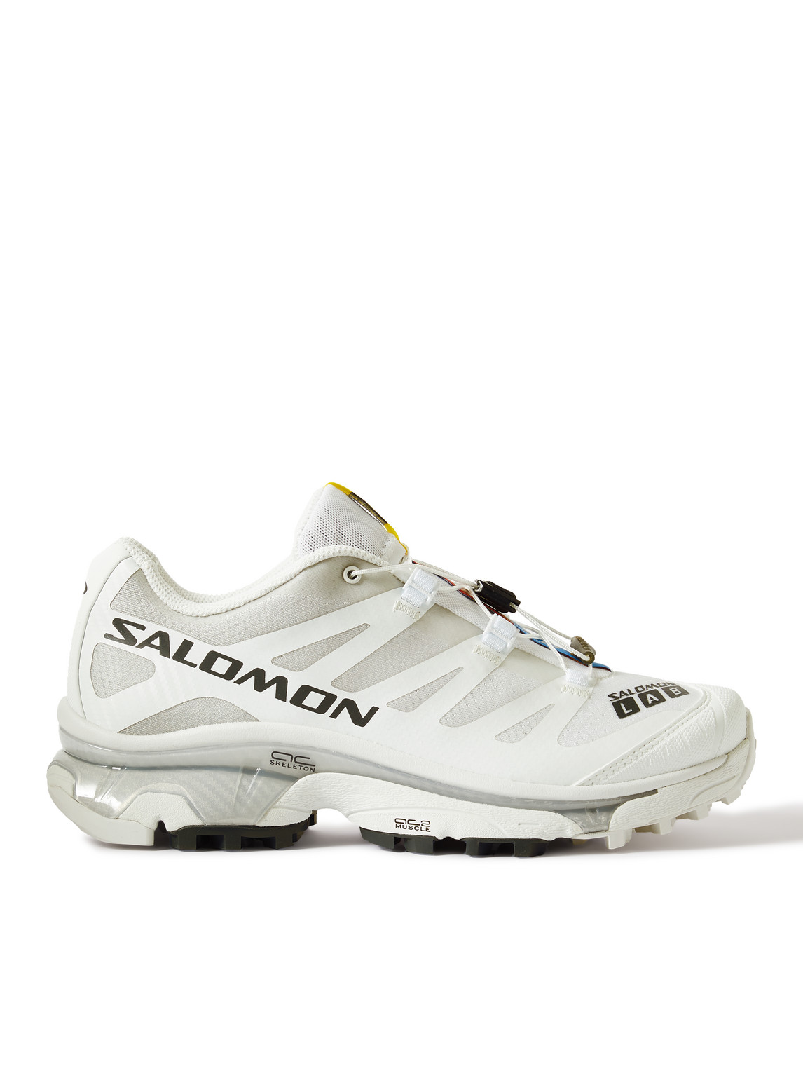 Salomon Xt-4 Rubber-trimmed Mesh Sneakers In White