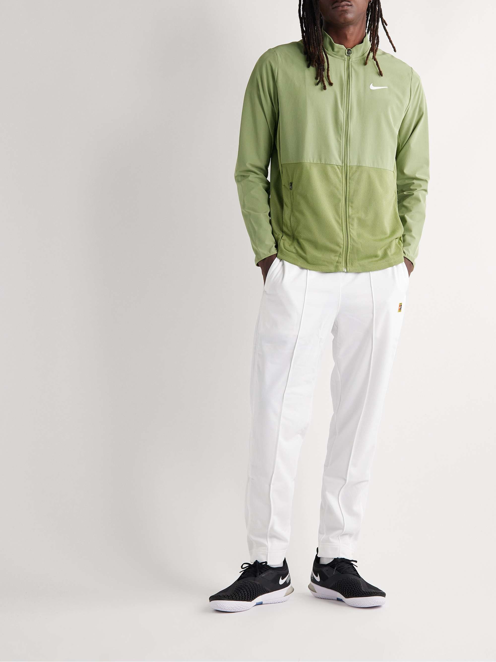 Green NikeCourt Advantage Mesh and Shell Tennis Jacket | NIKE TENNIS | MR  PORTER