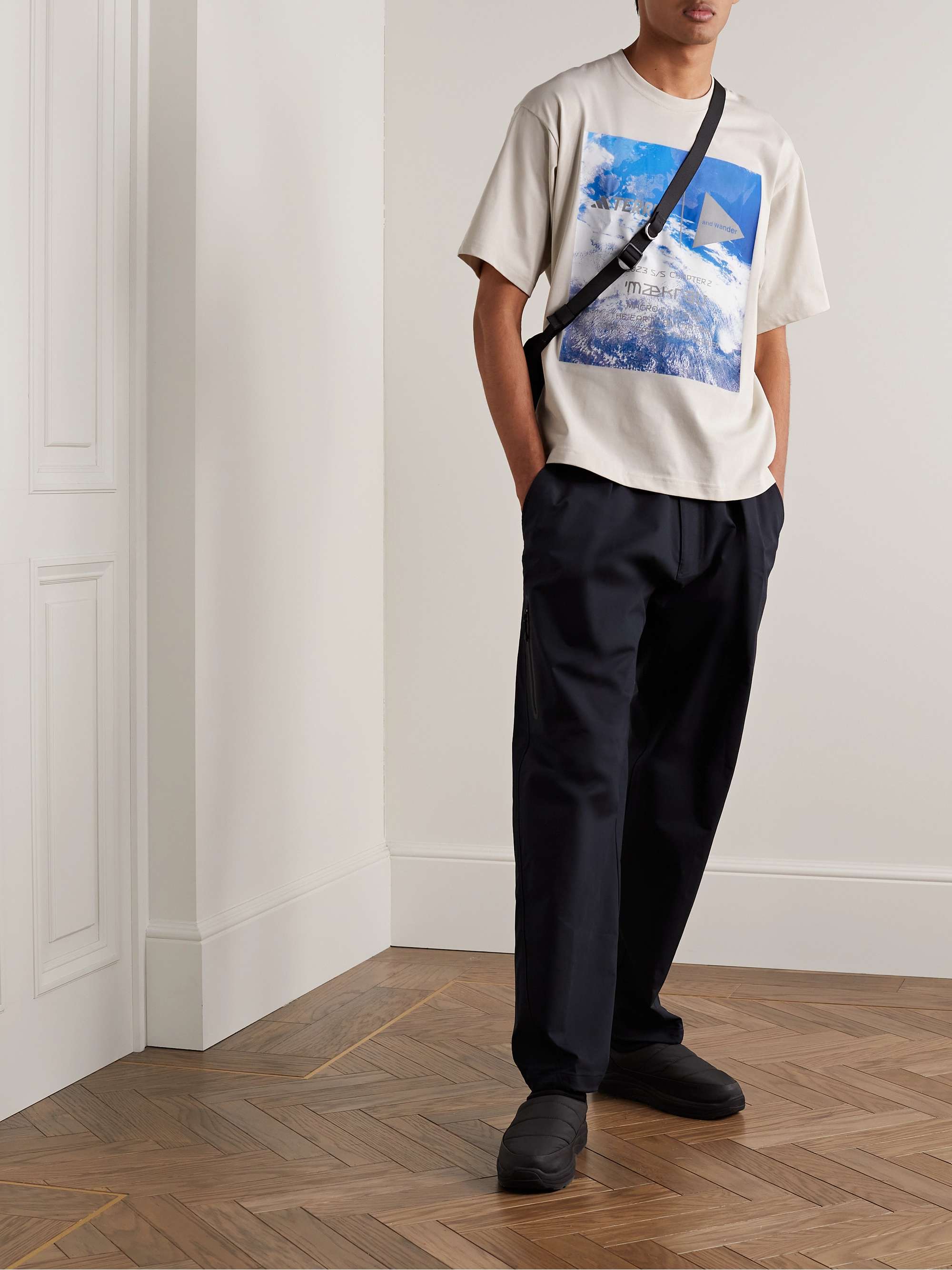 ADIDAS CONSORTIUM + And Wander TERREX Printed Cotton-Blend Jersey T-Shirt  for Men | MR PORTER