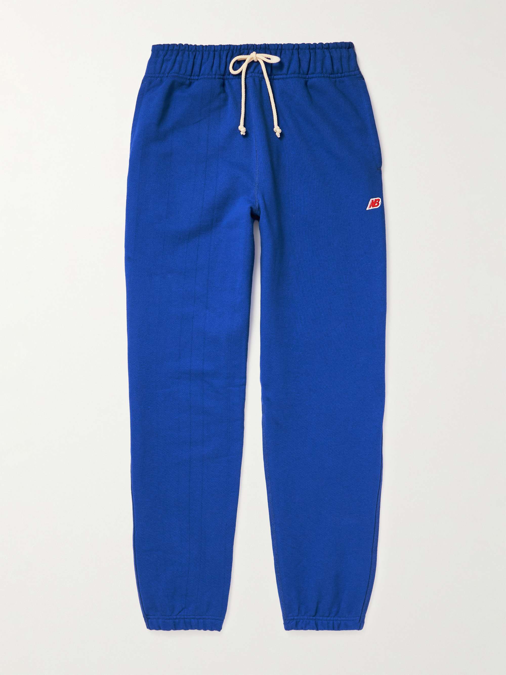 NEW BALANCE MADE in USA Tapered Logo-Appliquéd Cotton-Jersey Sweatpants |  MR PORTER