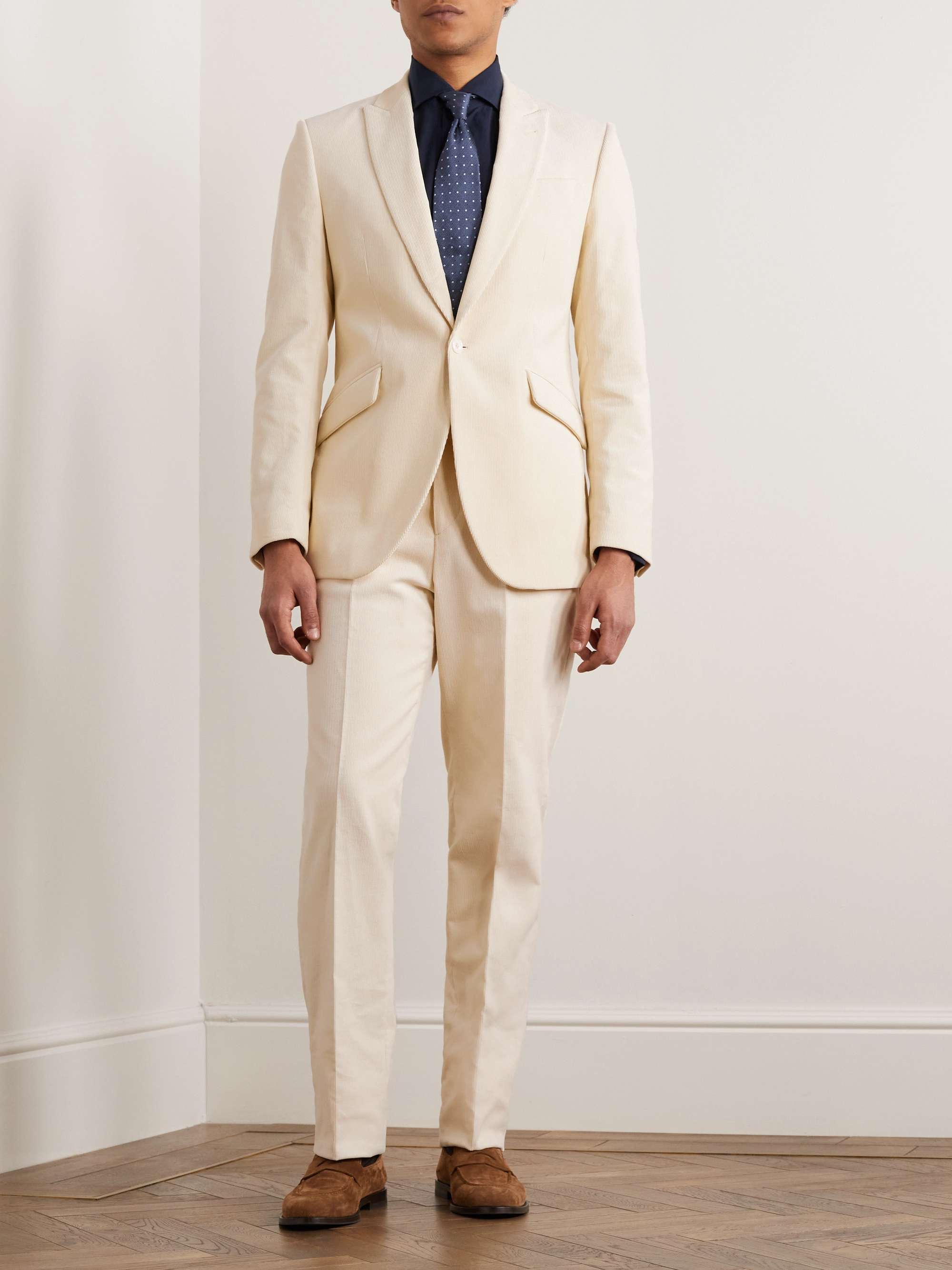 ASOS DESIGN wedding skinny suit trousers in linen mix in micro texture in  beige  ASOS