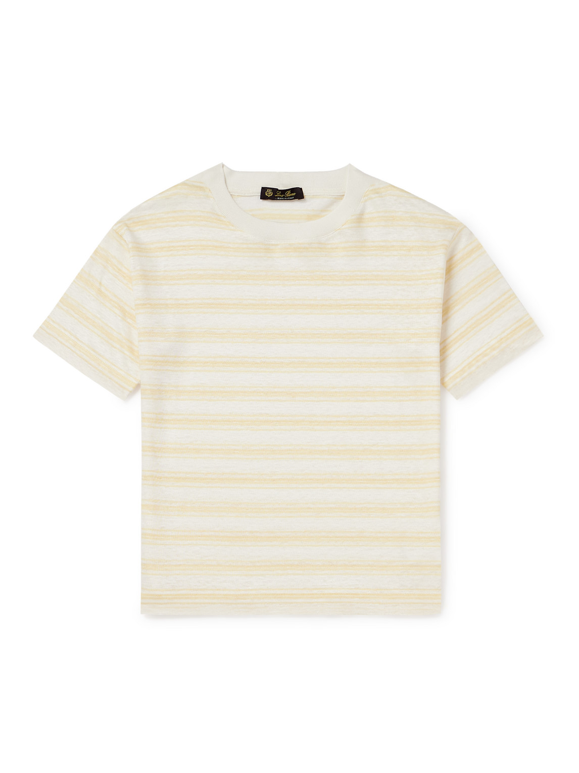 Loro Piana Striped Linen-jersey T-shirt In Neutral
