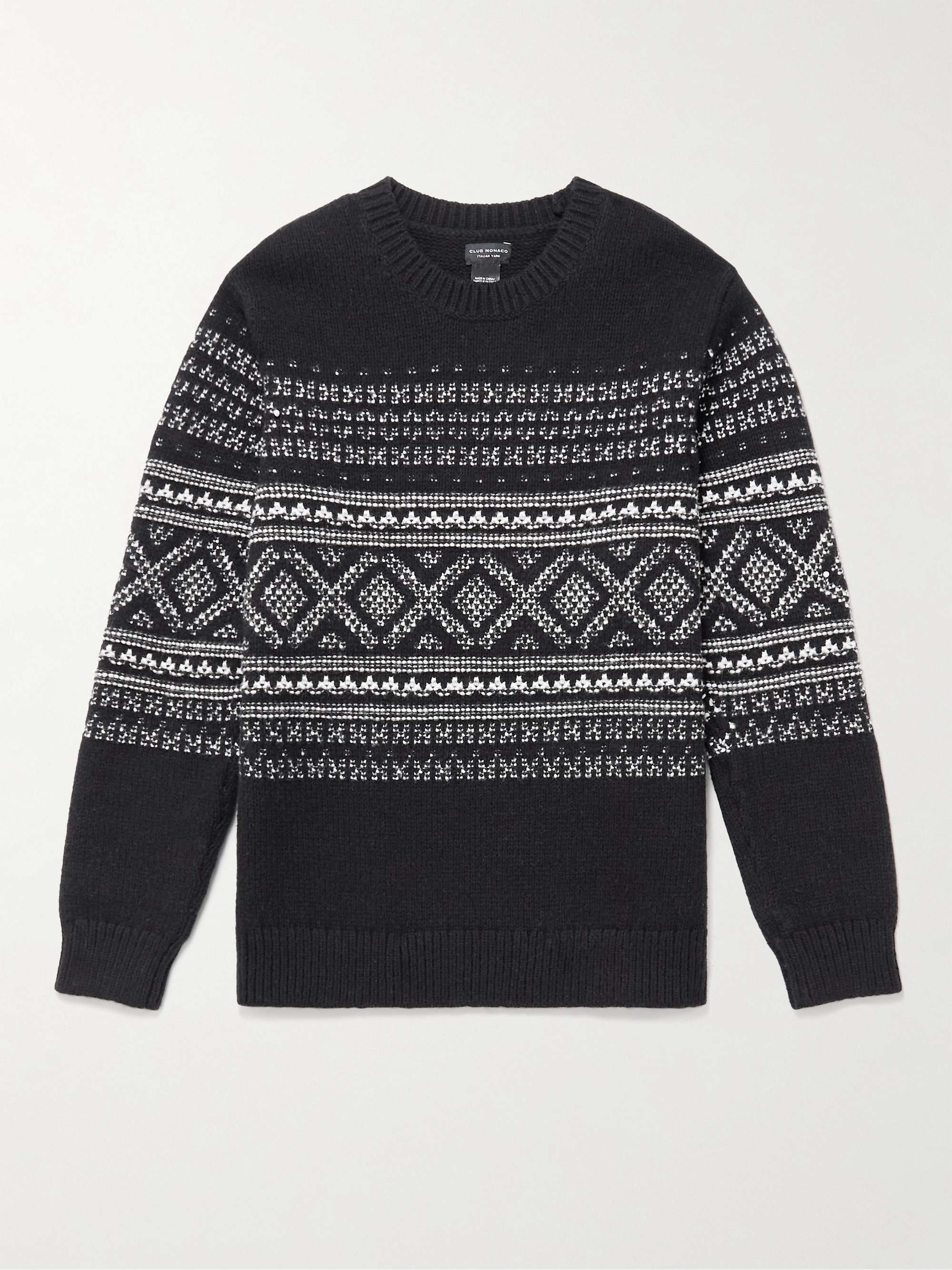 CLUB MONACO Fair Isle Wool-Blend Sweater | MR PORTER