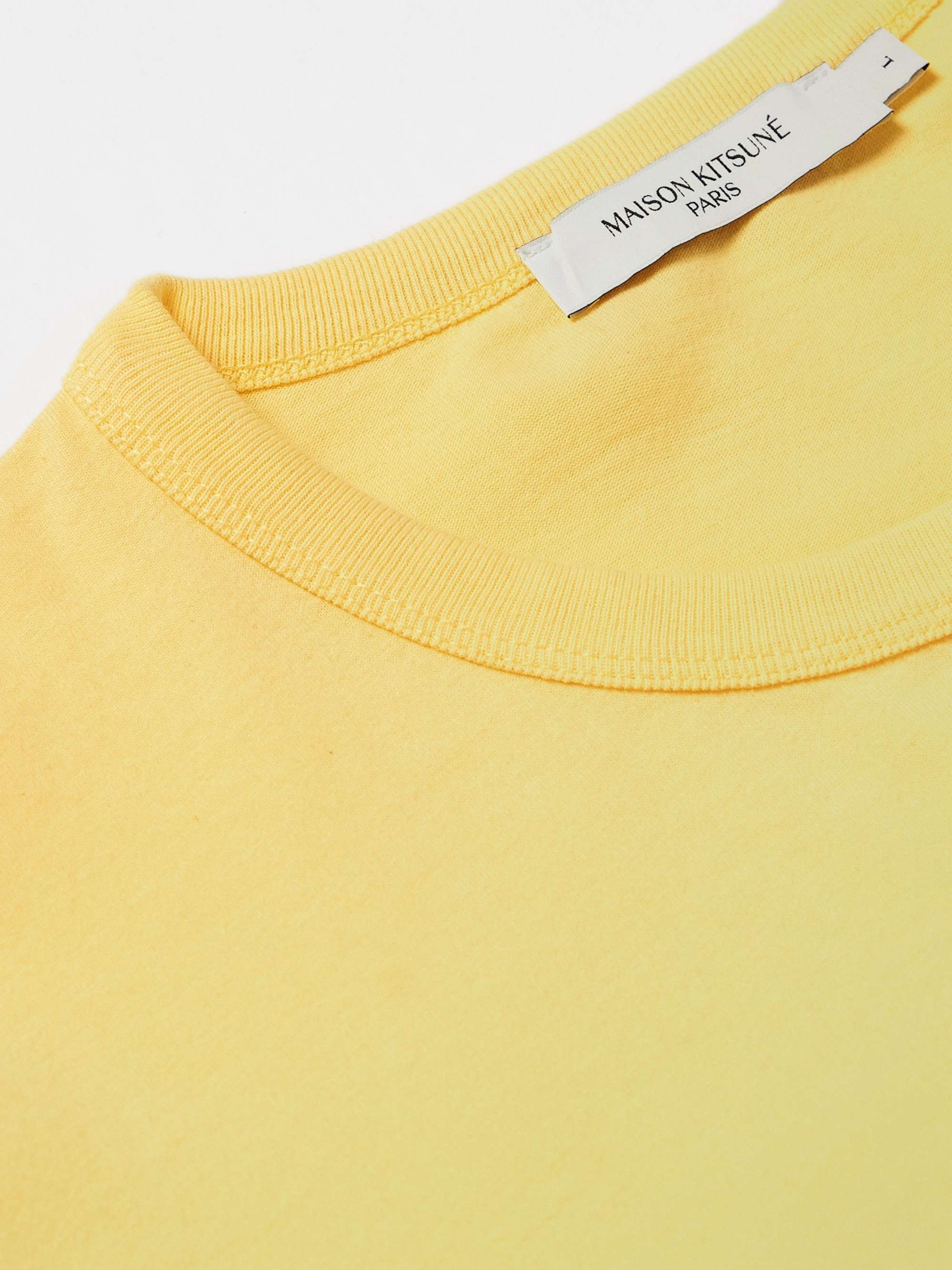 MAISON KITSUNÉ Logo-Appliquéd Cotton-Jersey T-Shirt for Men | MR PORTER