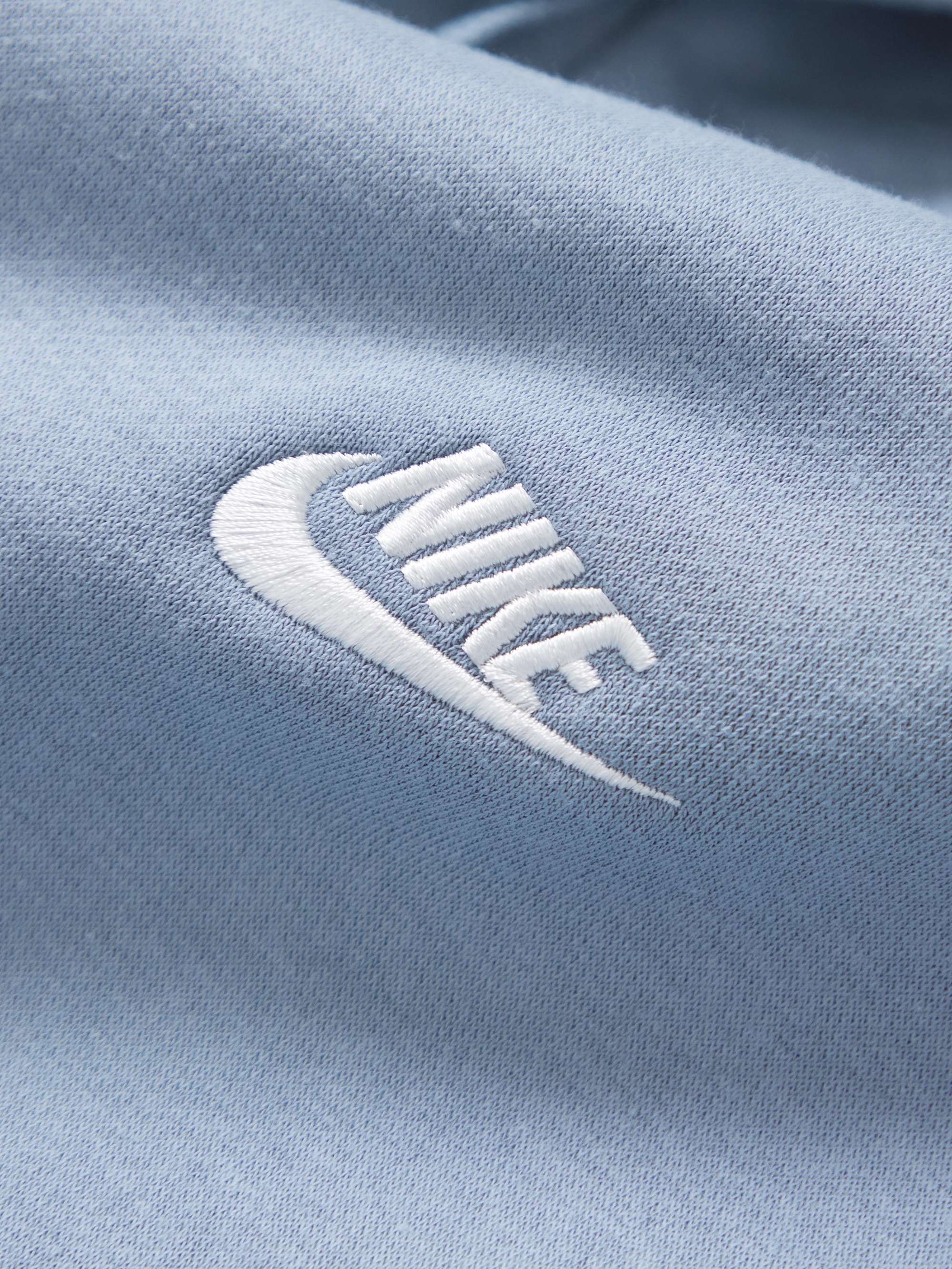 NIKE Logo-Embroidered Cotton-Blend Jersey Hoodie for Men | MR PORTER