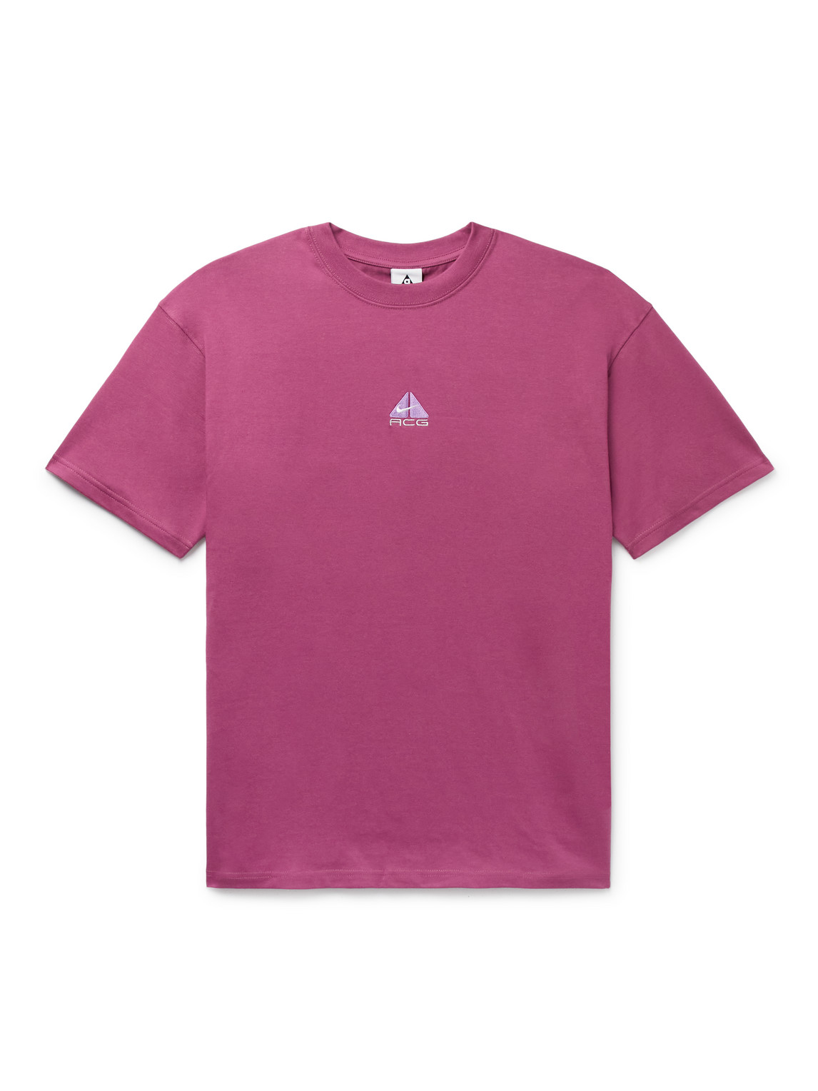 Nike Acg Logo-embroidered Recycled-jersey T-shirt In Red