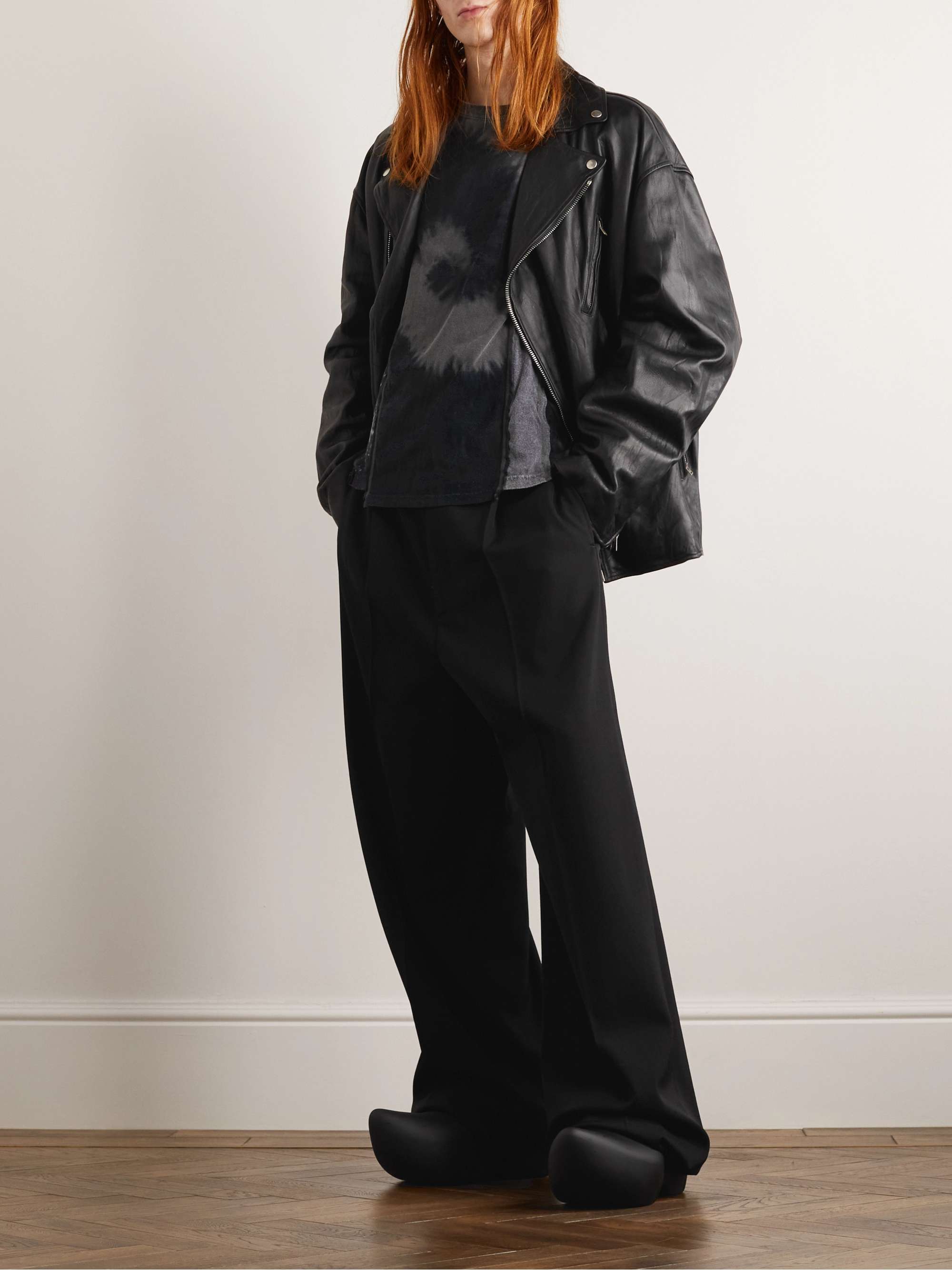 ACNE STUDIOS Distressed Leather Jacket for Men | MR PORTER