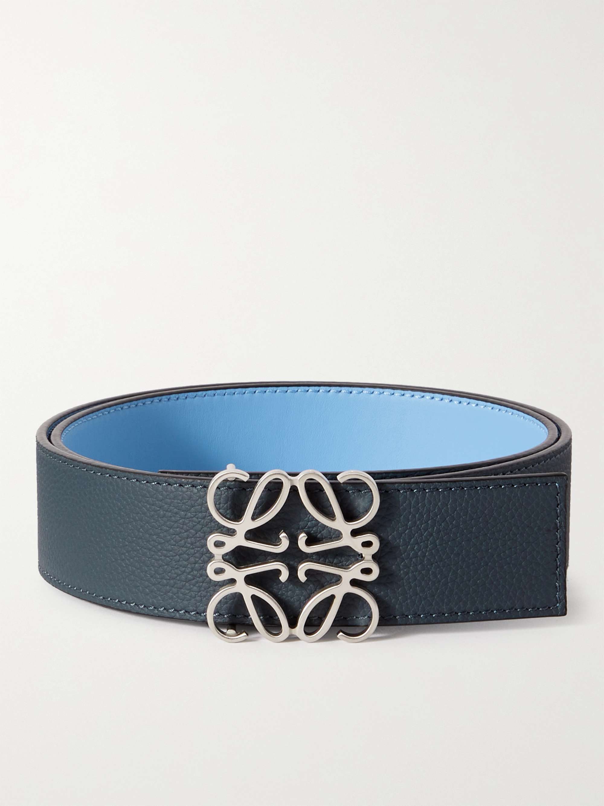 LOEWE 4cm Anagram Reversible Leather Belt for Men | MR PORTER